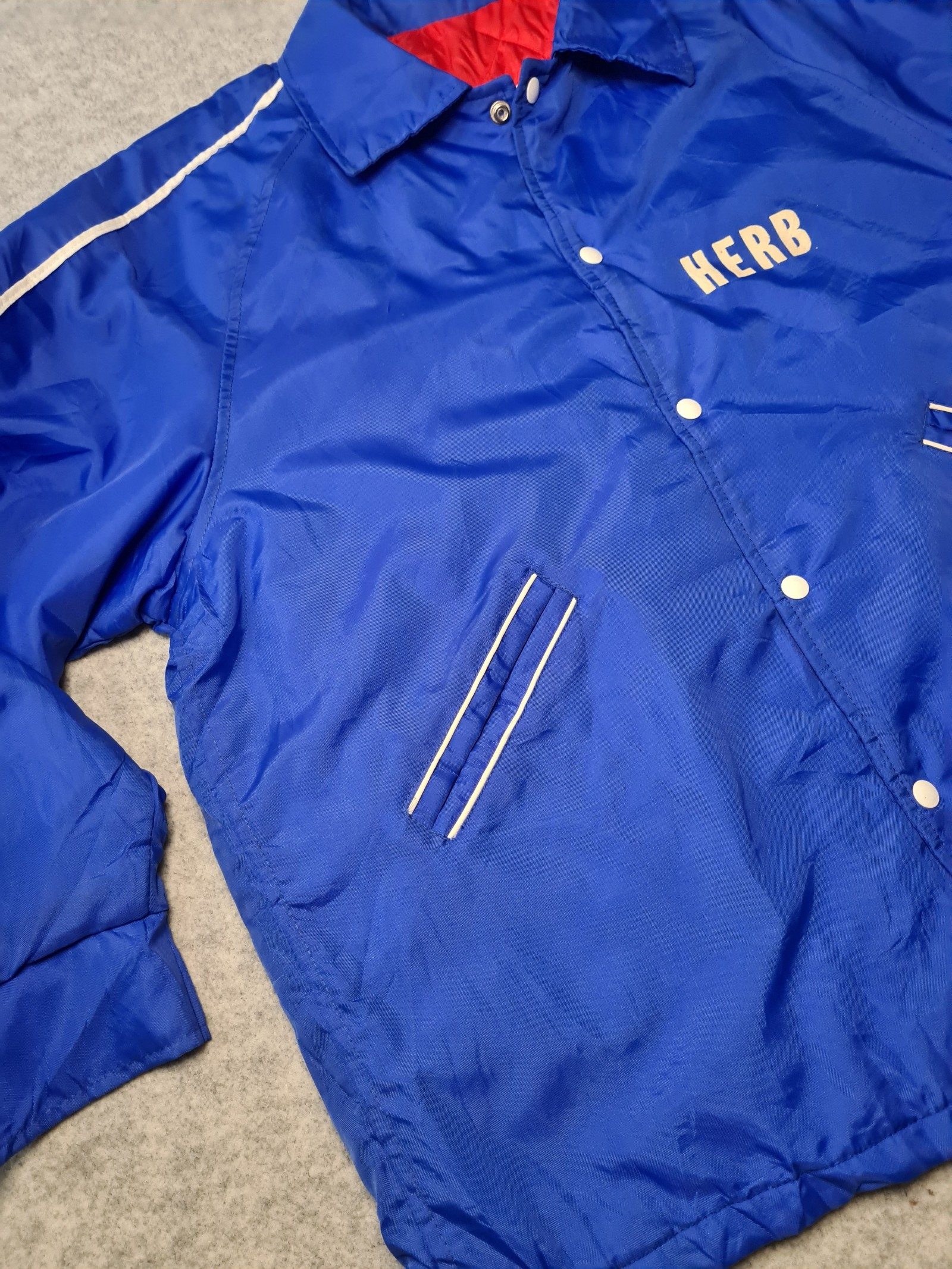 Astro Blue Coach Jacket White Stripe Western Cowboy Workwear XL 1152 image 2