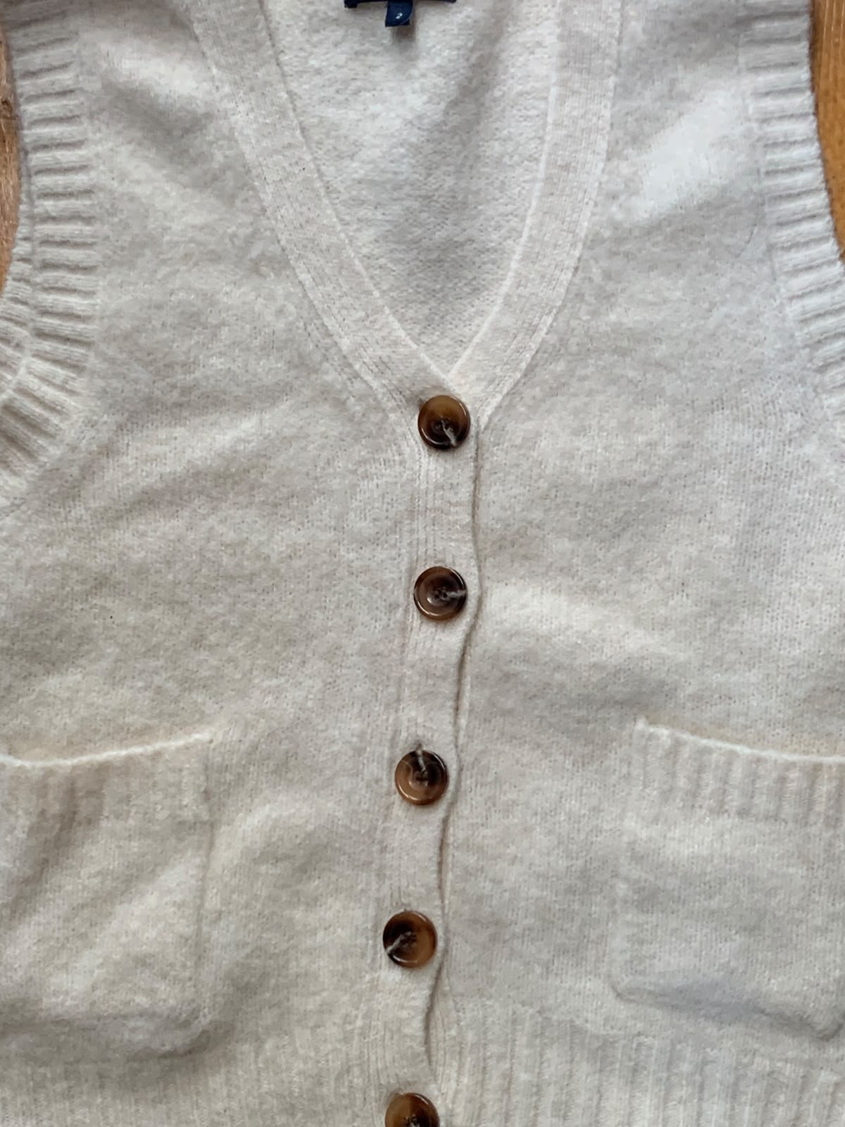Soeur Gilet sans manches beige boutonné V-neck - taille Small image 2