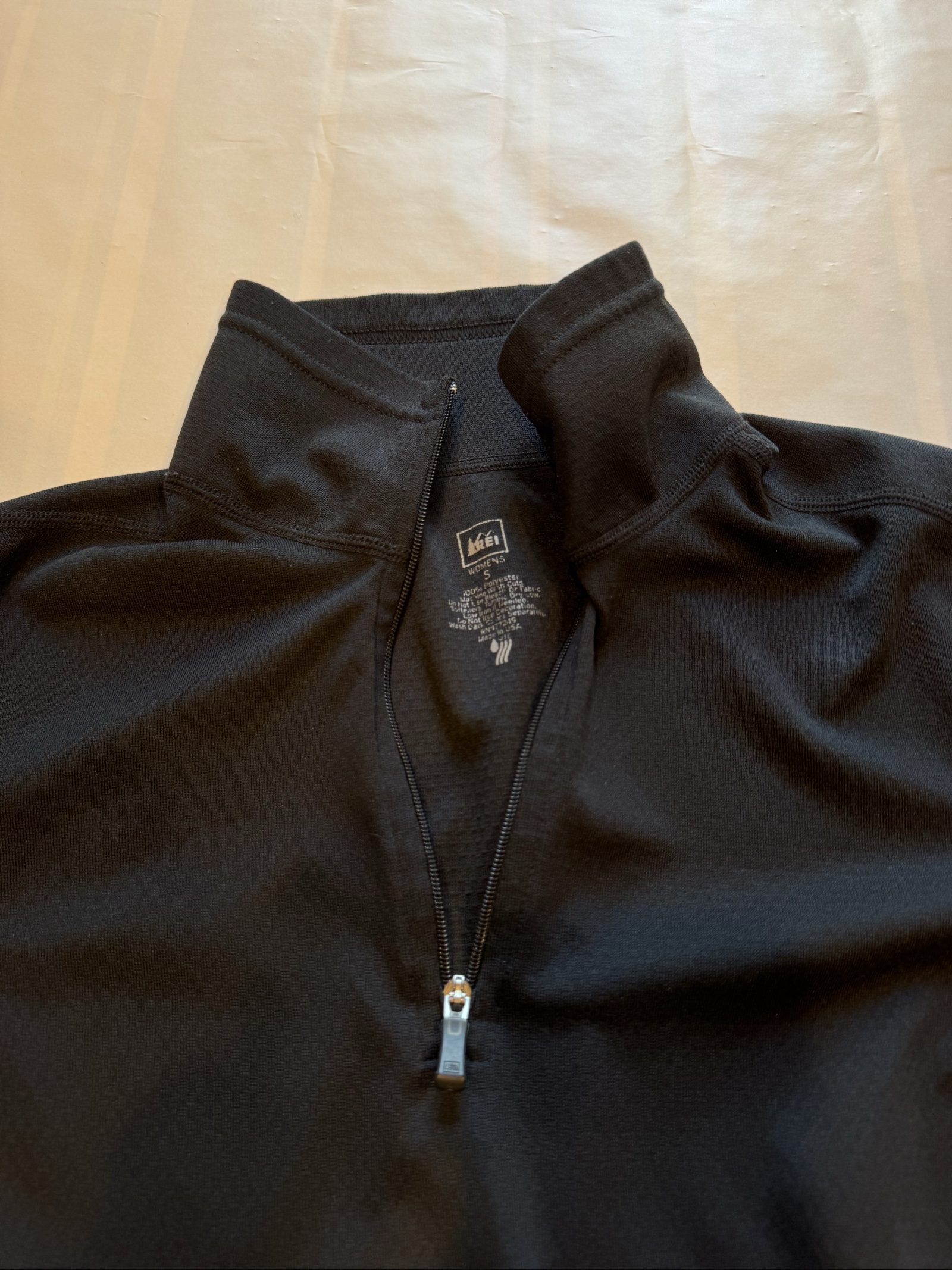 Women’s REI Quarter-Zip Performance Pullover – Black – Small image 4