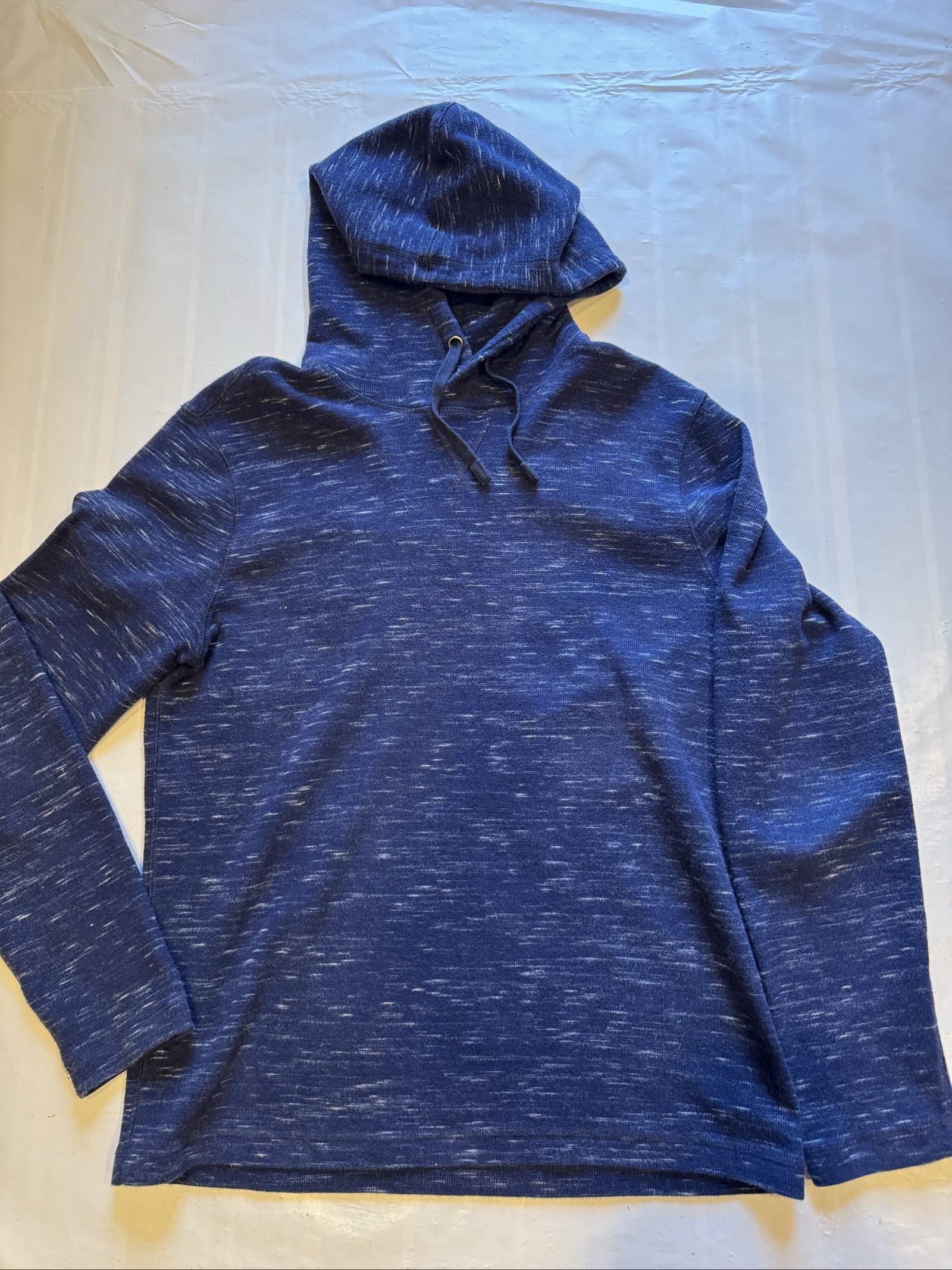 Men’s Banana Republic Marled Pullover Hoodie – Navy Blue – Medium
