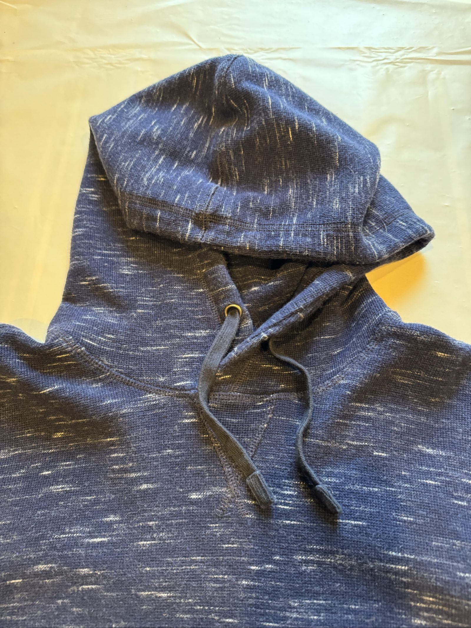 Men’s Banana Republic Marled Pullover Hoodie – Navy Blue – Medium image 2