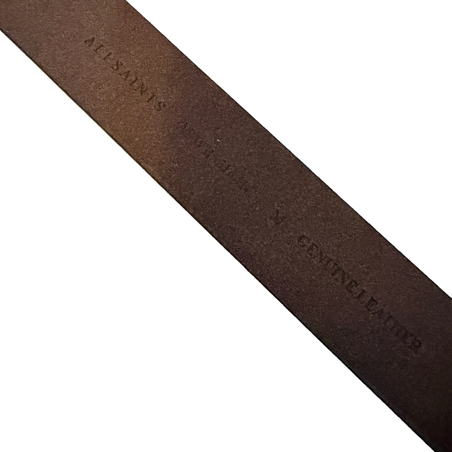 AllSaints - NWT White Leather Belt Medium Silver Buckle - Size Medium (41") image 4