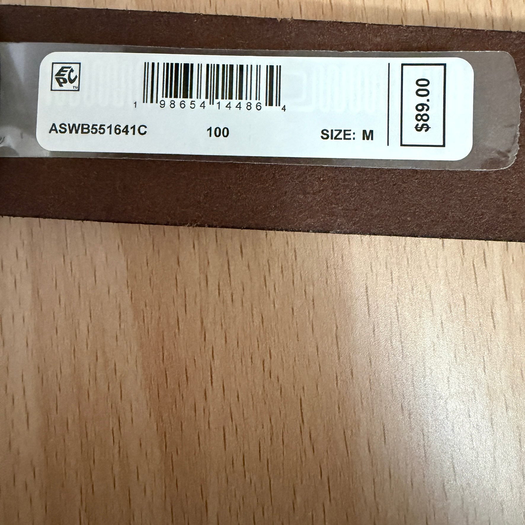AllSaints - NWT White Leather Belt Medium Silver Buckle - Size Medium (41") image 5