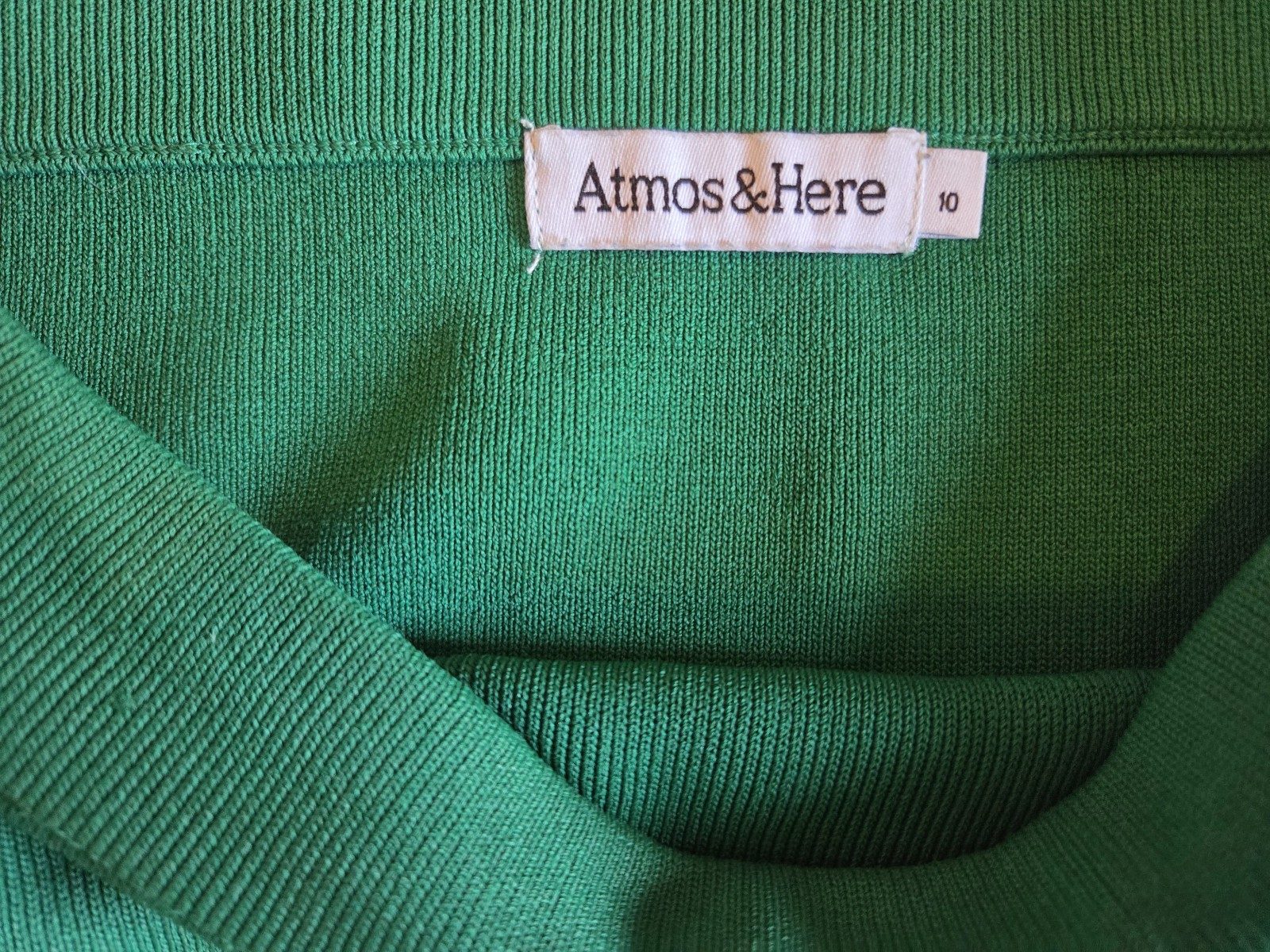 Atmos & Here Green Knit Pencil Midi Skirt Size 10 image 2