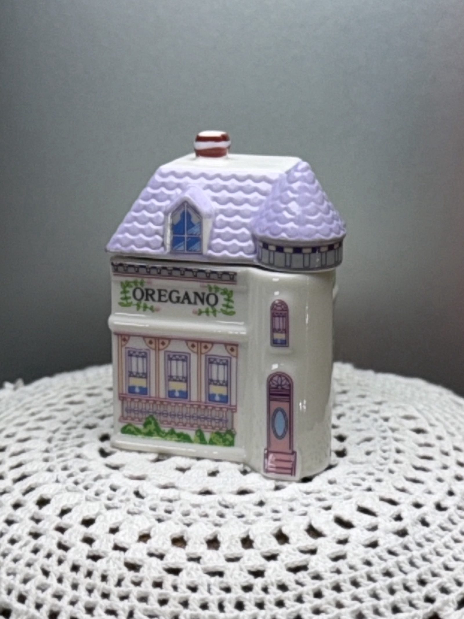 Lenox Lavender & Pink Spice Village Oregano Ceramic House 2nd Edition