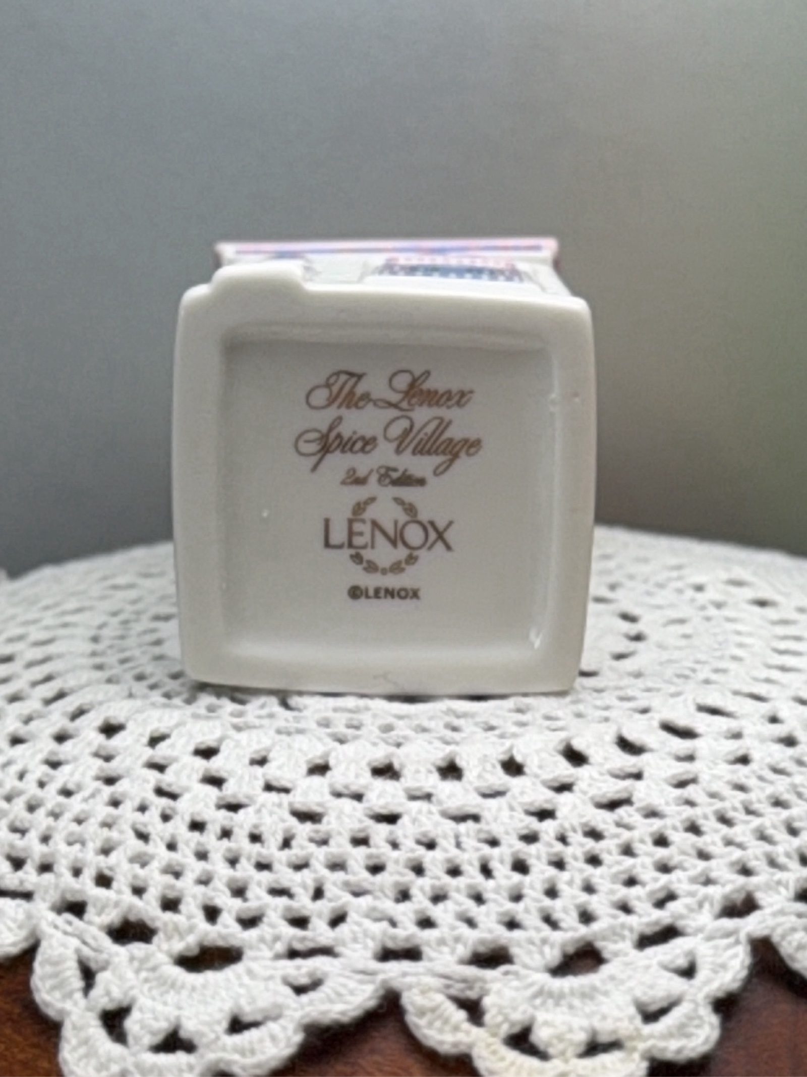 Lenox Pink & Blue Ceramic Spice Village Dill House image 2