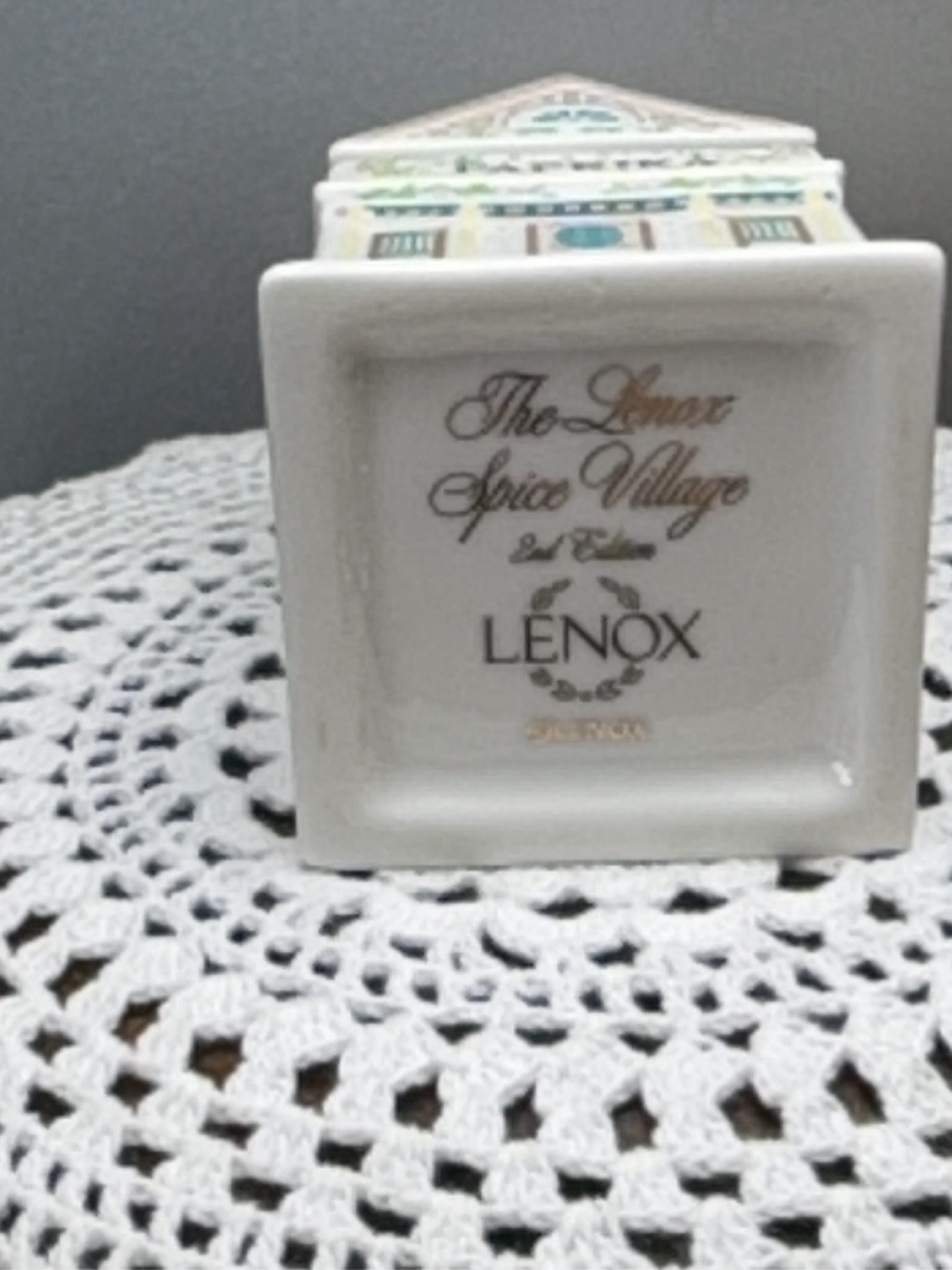 Lenox Pink & White Porcelain Spice Village Paprika Container image 2