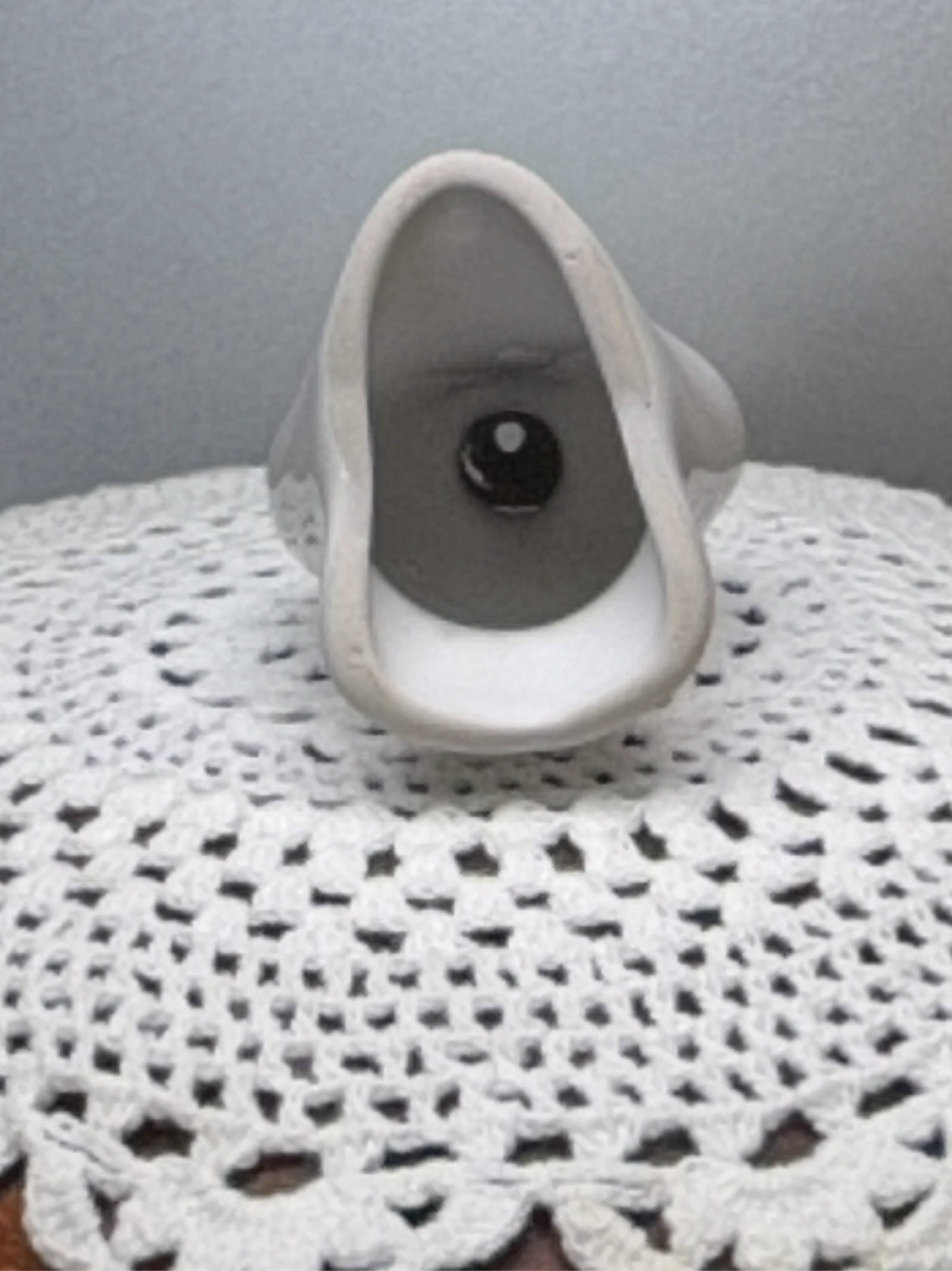 White Ceramic Cat Figurine Decorative Sculpture image 3