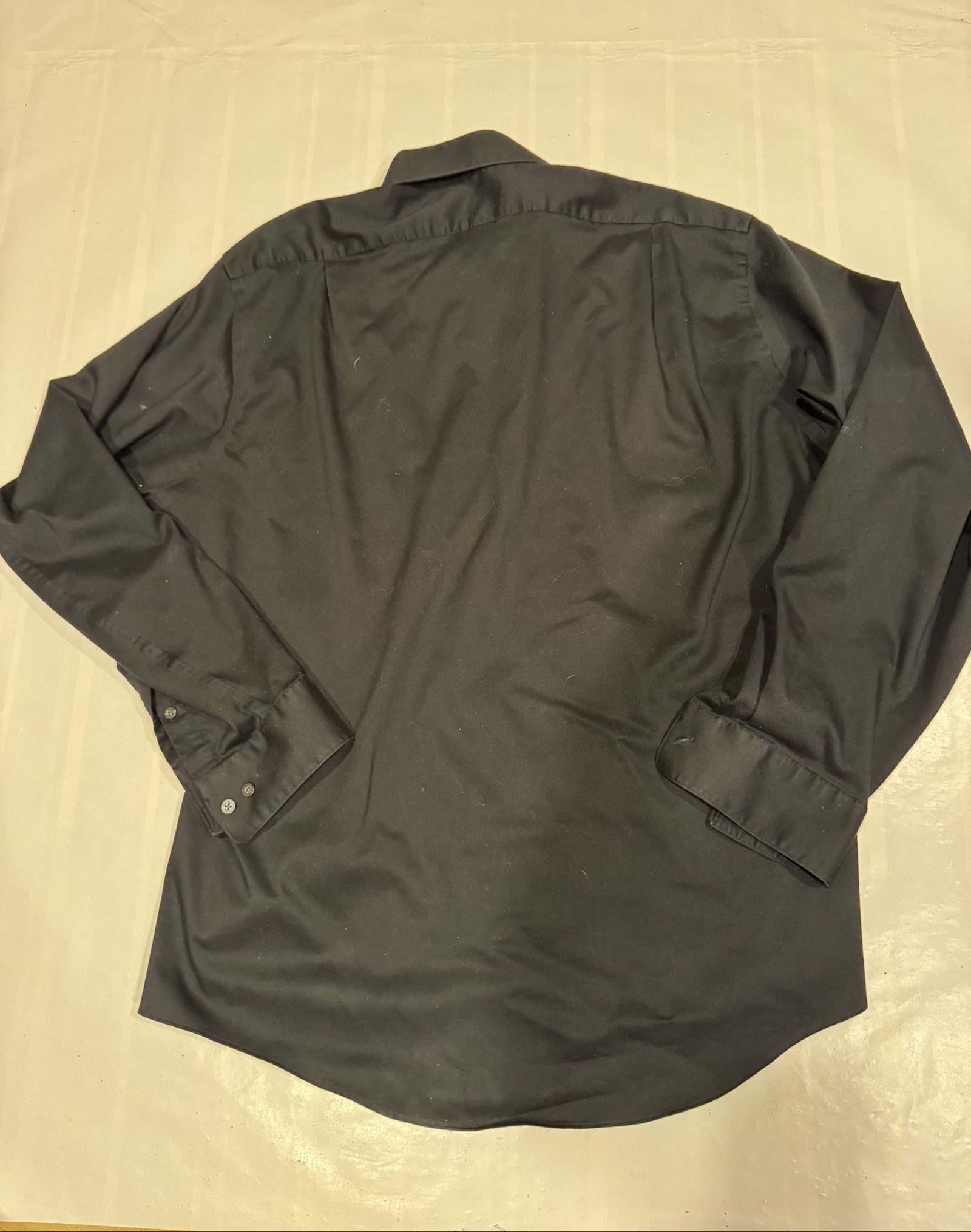 Men’s Arrow USA 1851 Fitted Dress Shirt – Black – 17 34/35 image 6