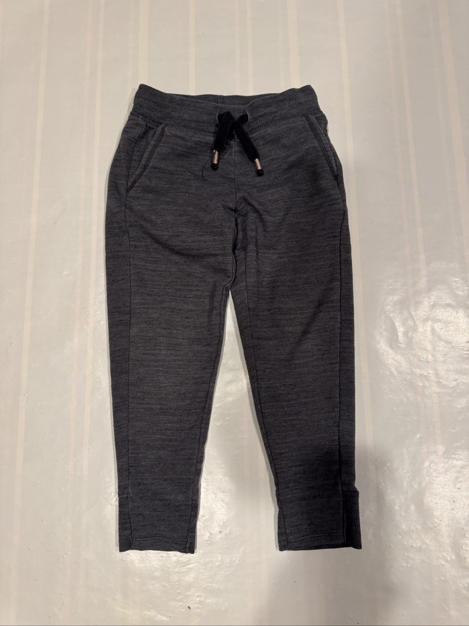 Kid’s Athletic Works Drawstring Jogger Pants – Charcoal Gray – Extra Small (4-5)