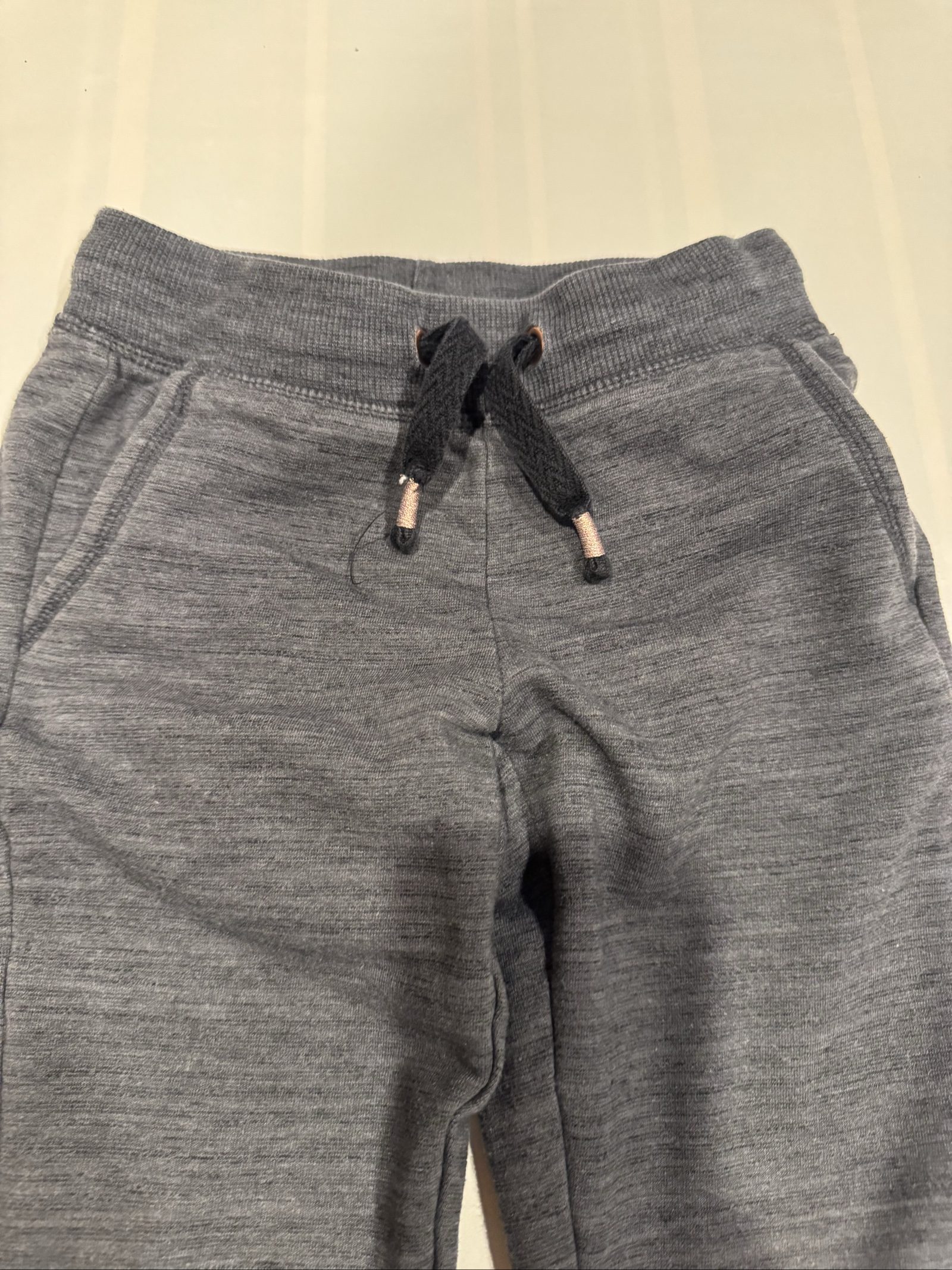 Kid’s Athletic Works Drawstring Jogger Pants – Charcoal Gray – Extra Small (4-5) image 2