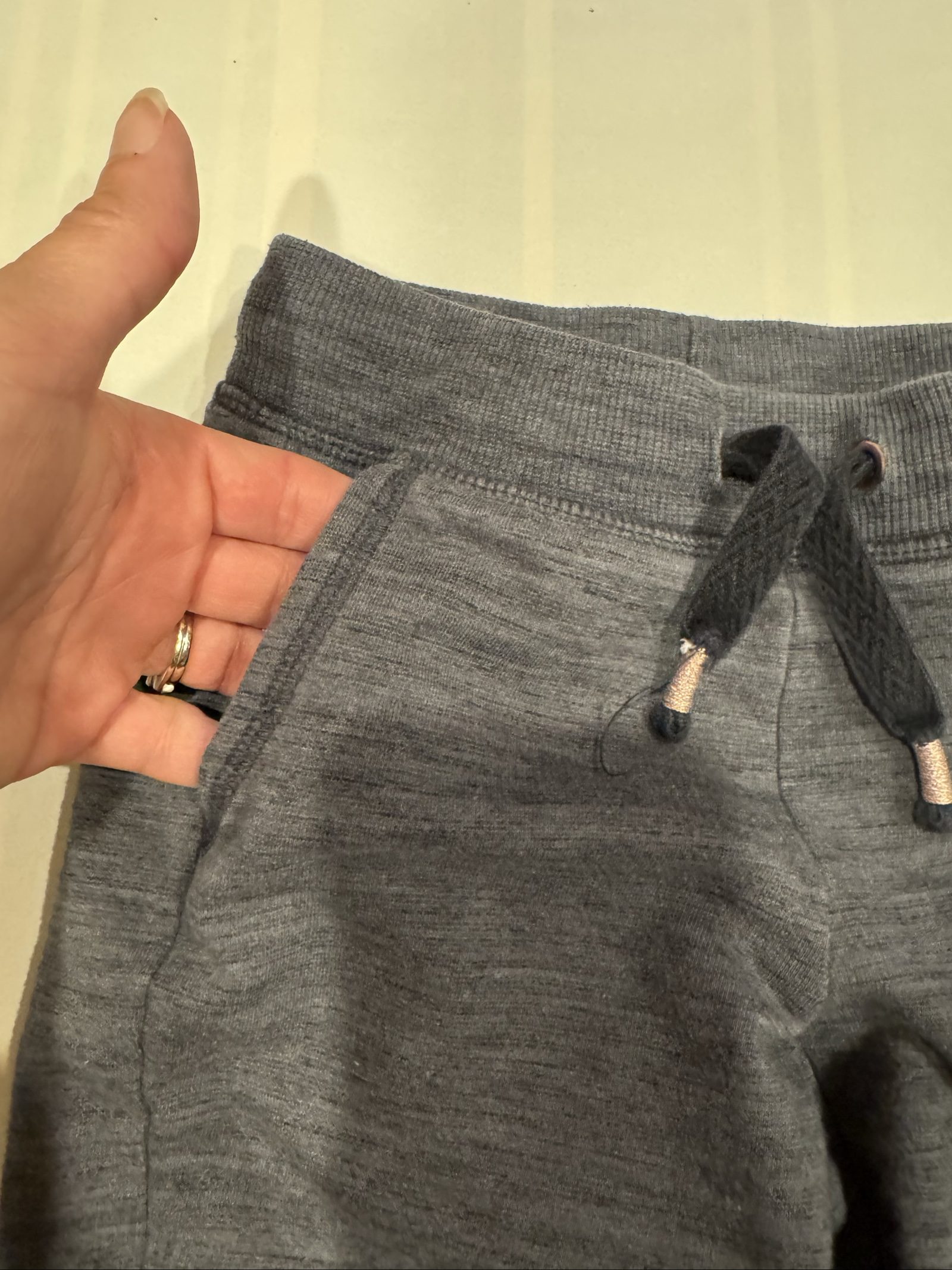 Kid’s Athletic Works Drawstring Jogger Pants – Charcoal Gray – Extra Small (4-5) image 3