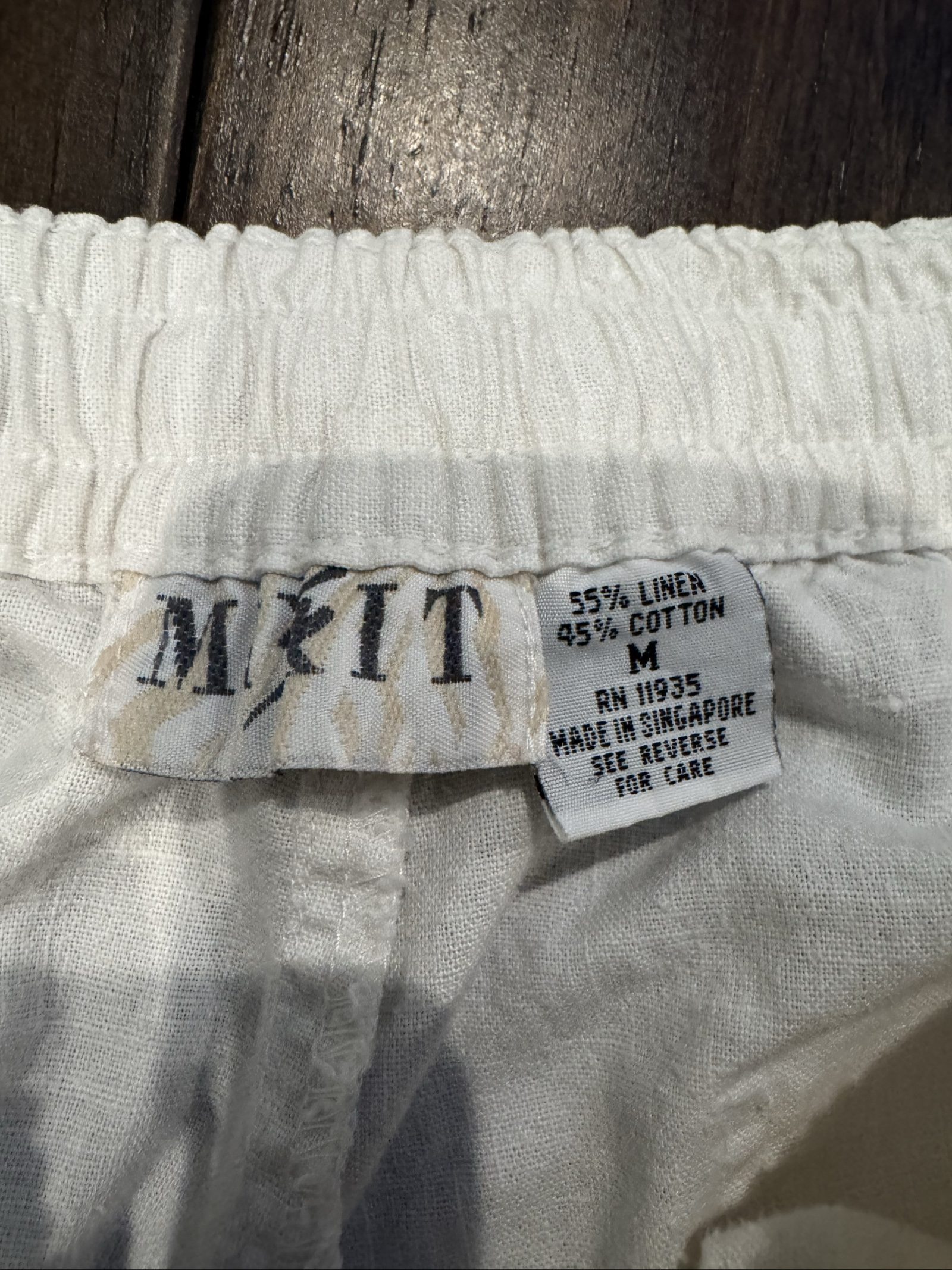 Women’s Mixit Linen Blend Pull-On Bermuda Shorts – White – Medium image 2