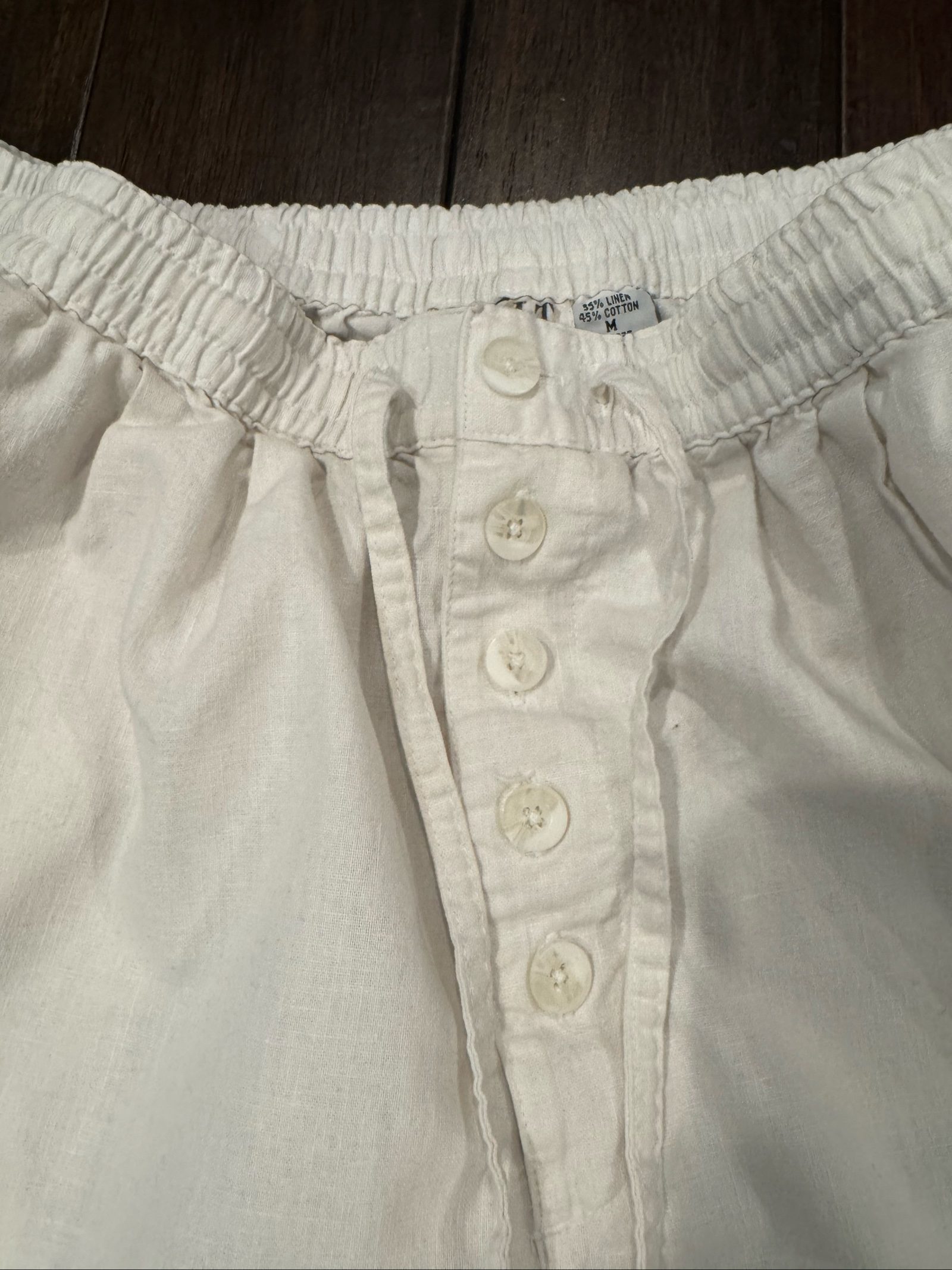 Women’s Mixit Linen Blend Pull-On Bermuda Shorts – White – Medium image 3