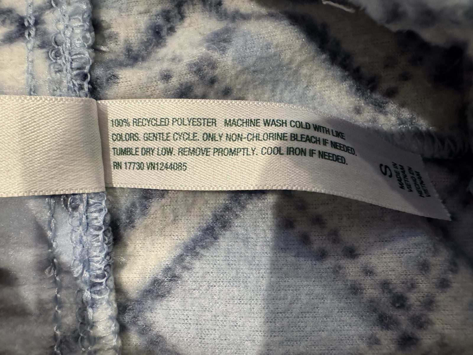Women’s Wild Fable Plaid Fleece Pajama Pants – Light Blue White – Small image 3