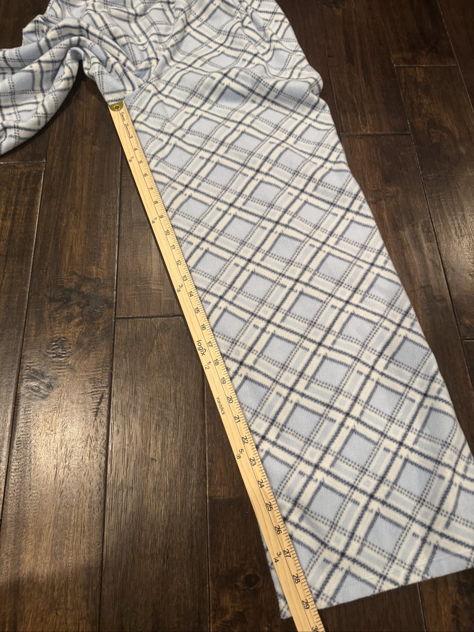 Women’s Wild Fable Plaid Fleece Pajama Pants – Light Blue White – Small image 5