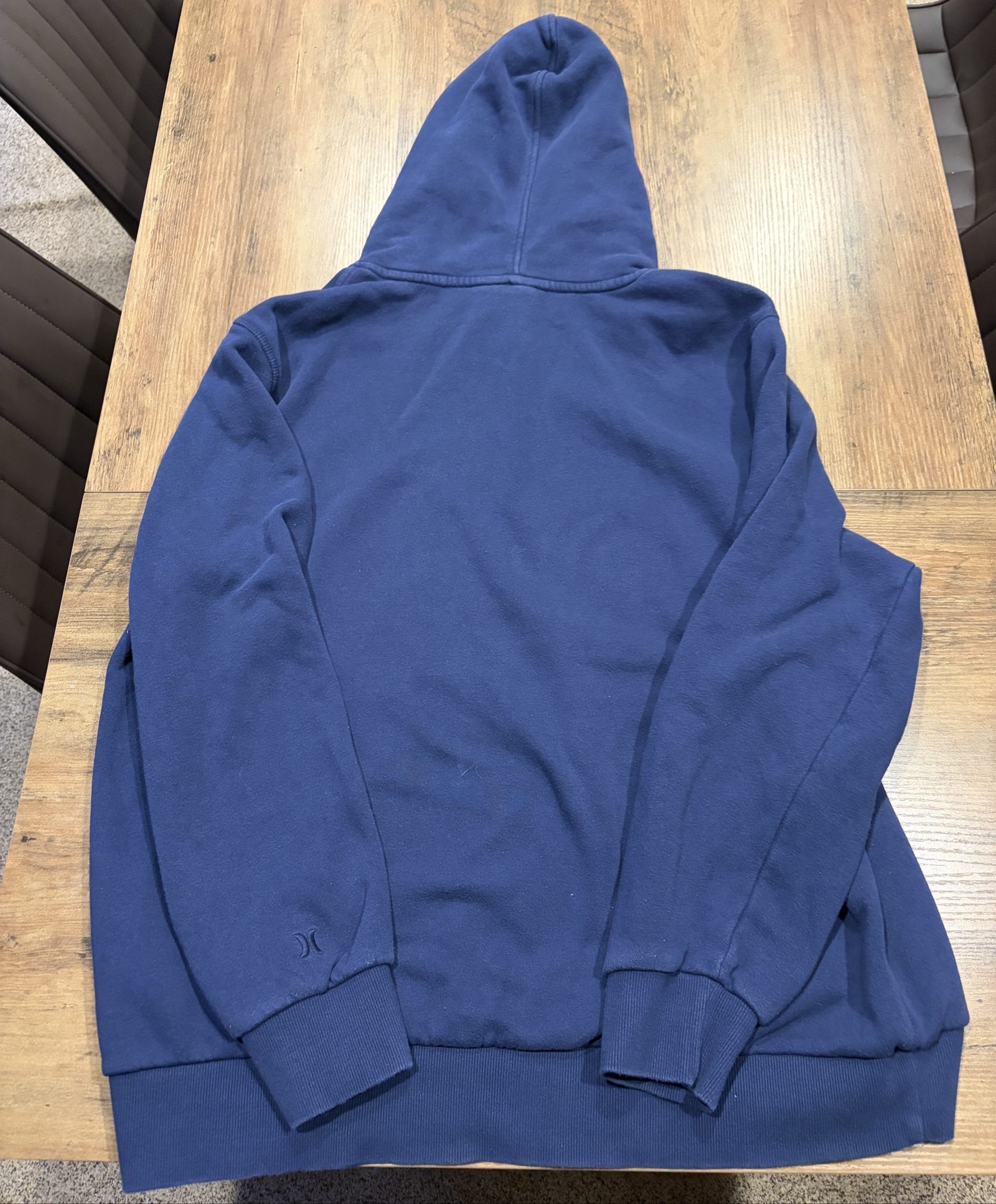 Hurley Navy & Blue Hoodie XXL Fleece-Lined Pullover image 3