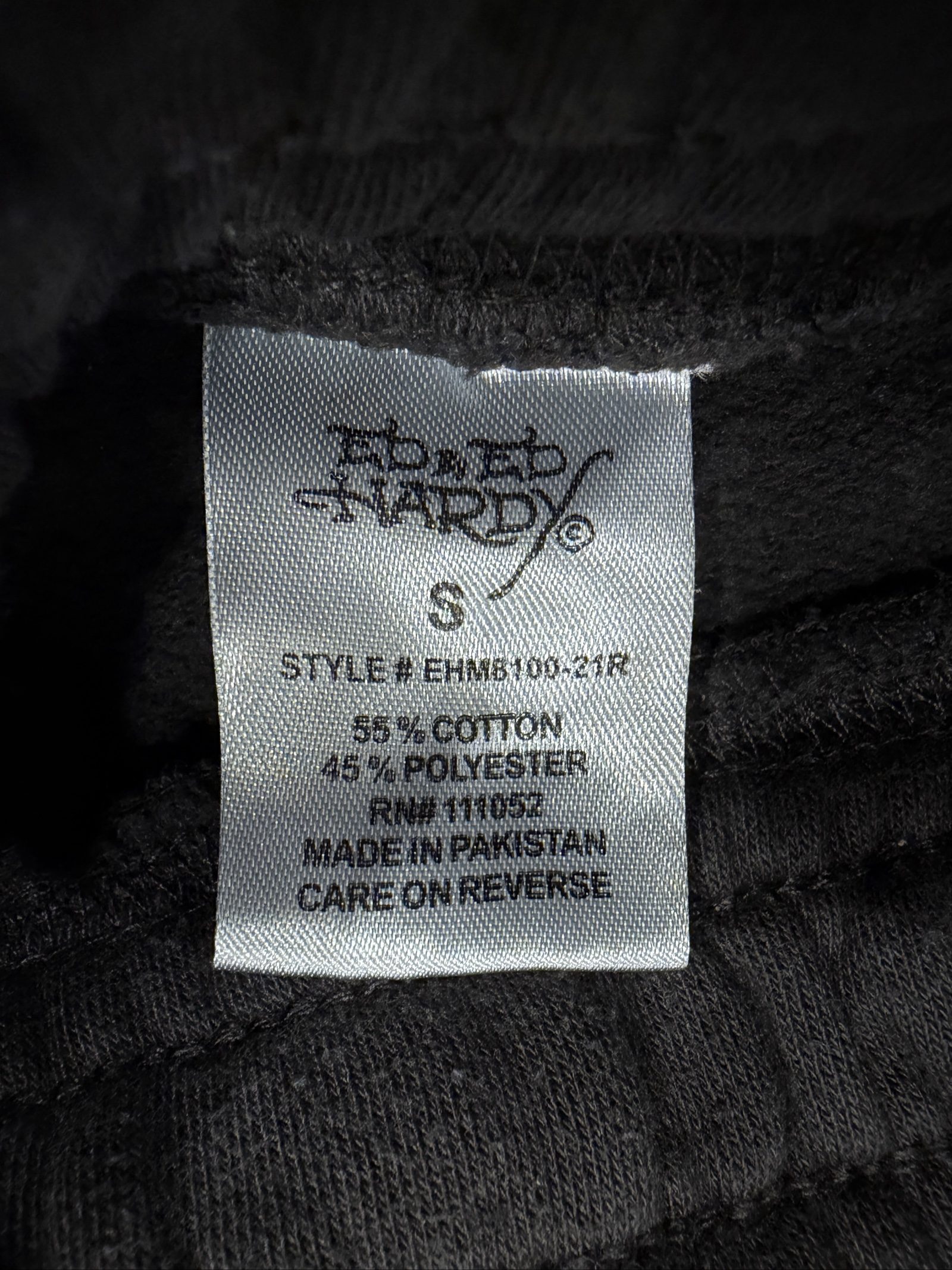 Ed Hardy Black Graphic Cotton Blend Shorts Small image 3