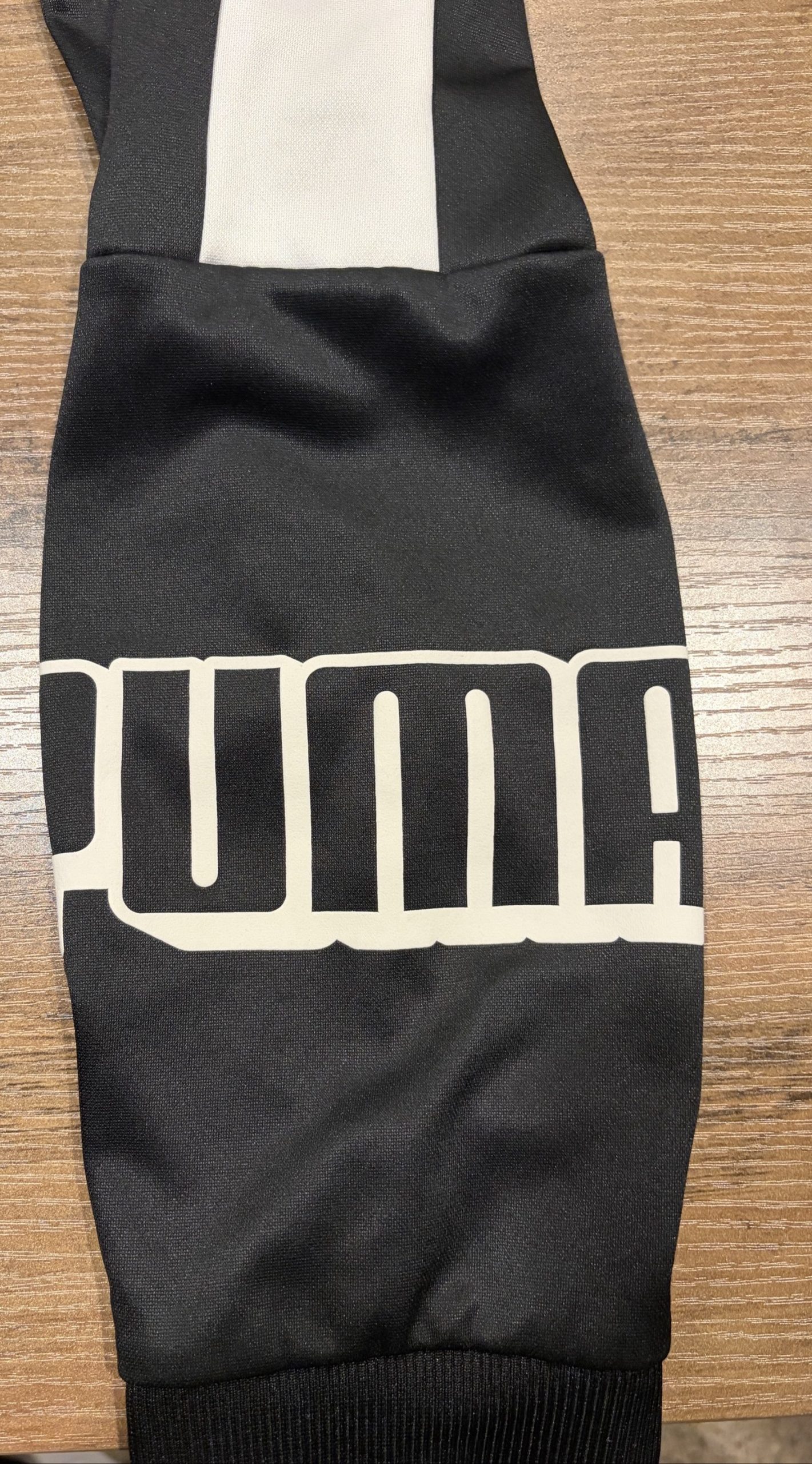 Puma Kids Black & White Logo Track Pants Large 14/16 image 2