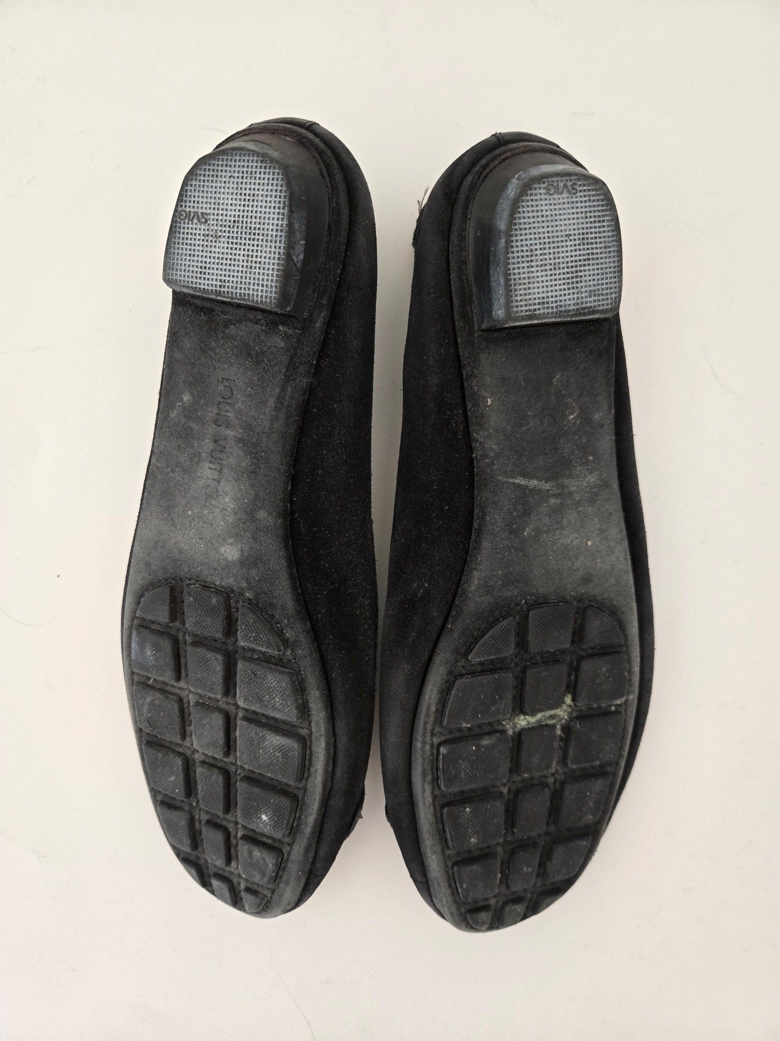 Louis Vuitton Dreamy Rose Womens Black Suede LV Logo Ballet Flats Sz 38 image 5