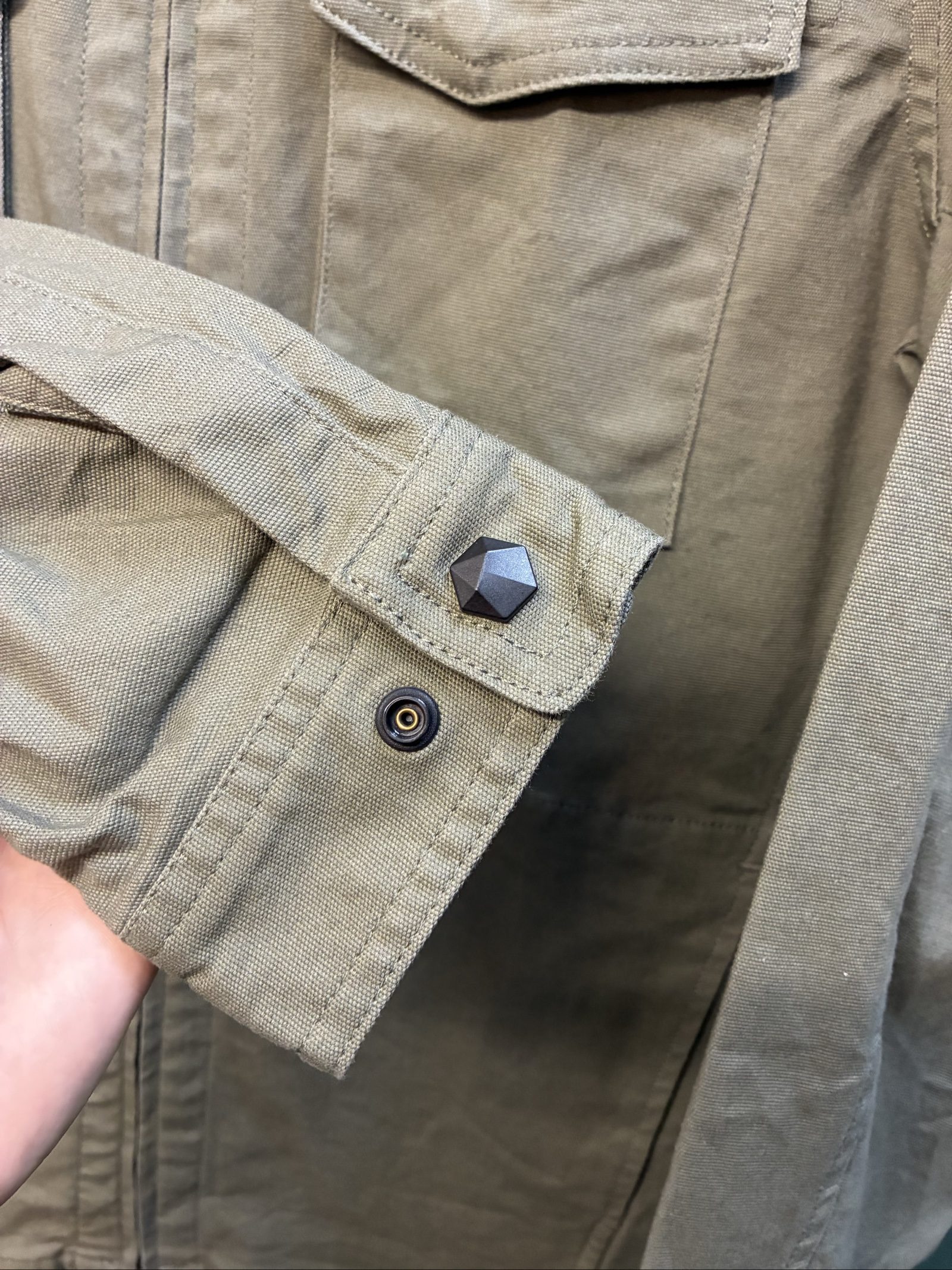 Oakley y2k khaki Cotton military field jacket over shirt Regular Fit Medium image 5