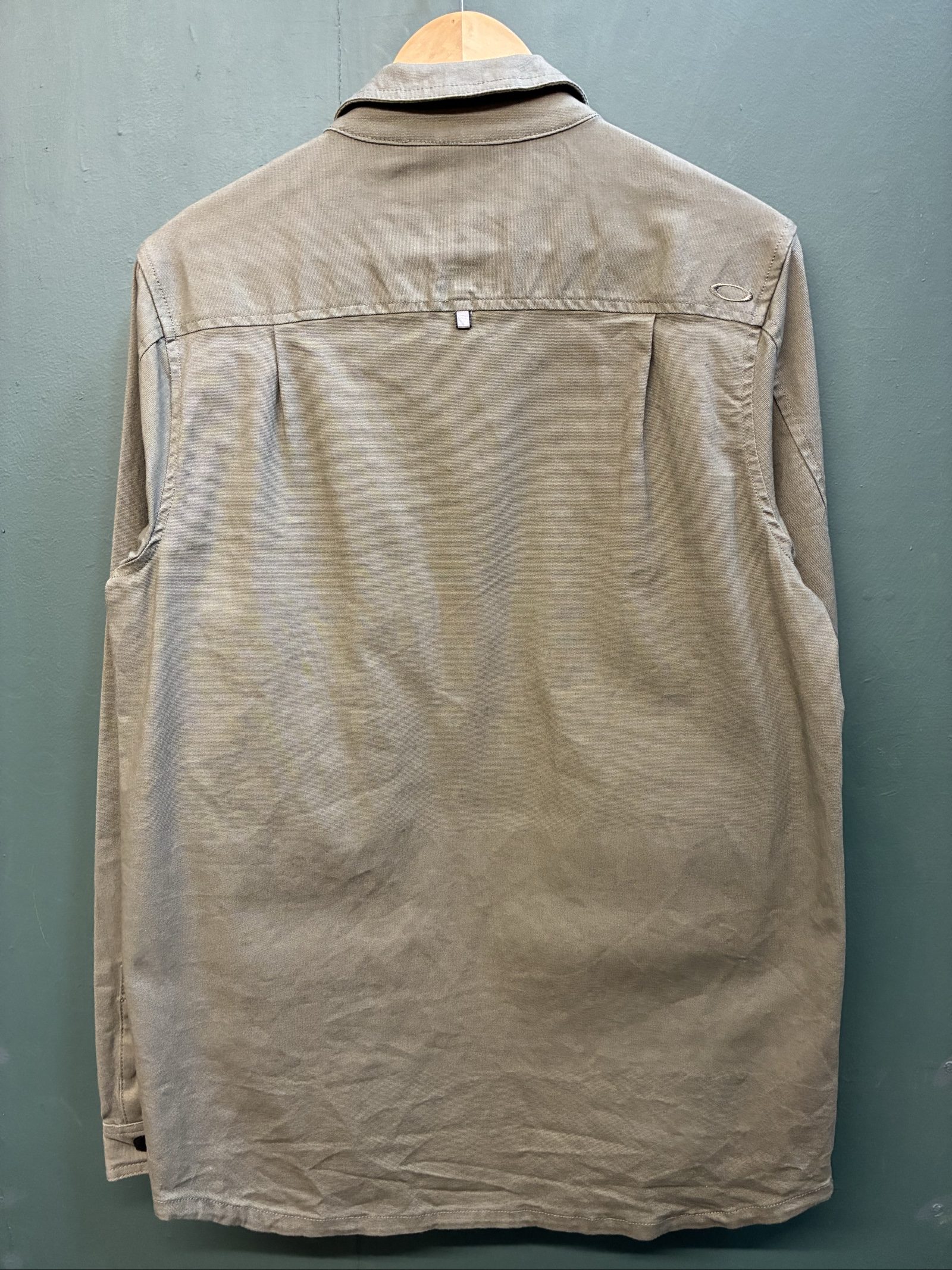 Oakley y2k khaki Cotton military field jacket over shirt Regular Fit Medium image 9