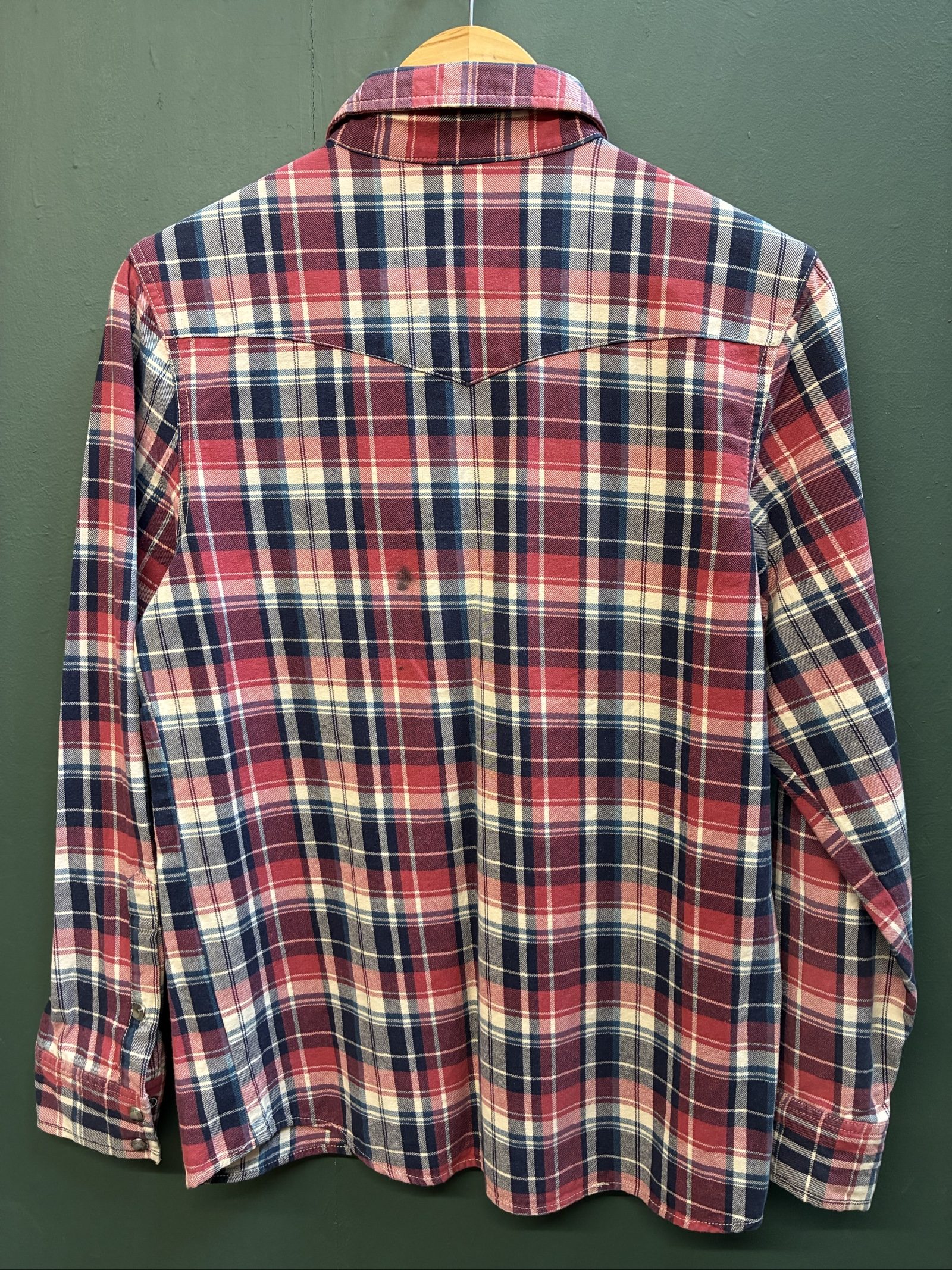 Kriiff Mayer Men's Red Navy & White Plaid Cotton Shirt Medium image 7