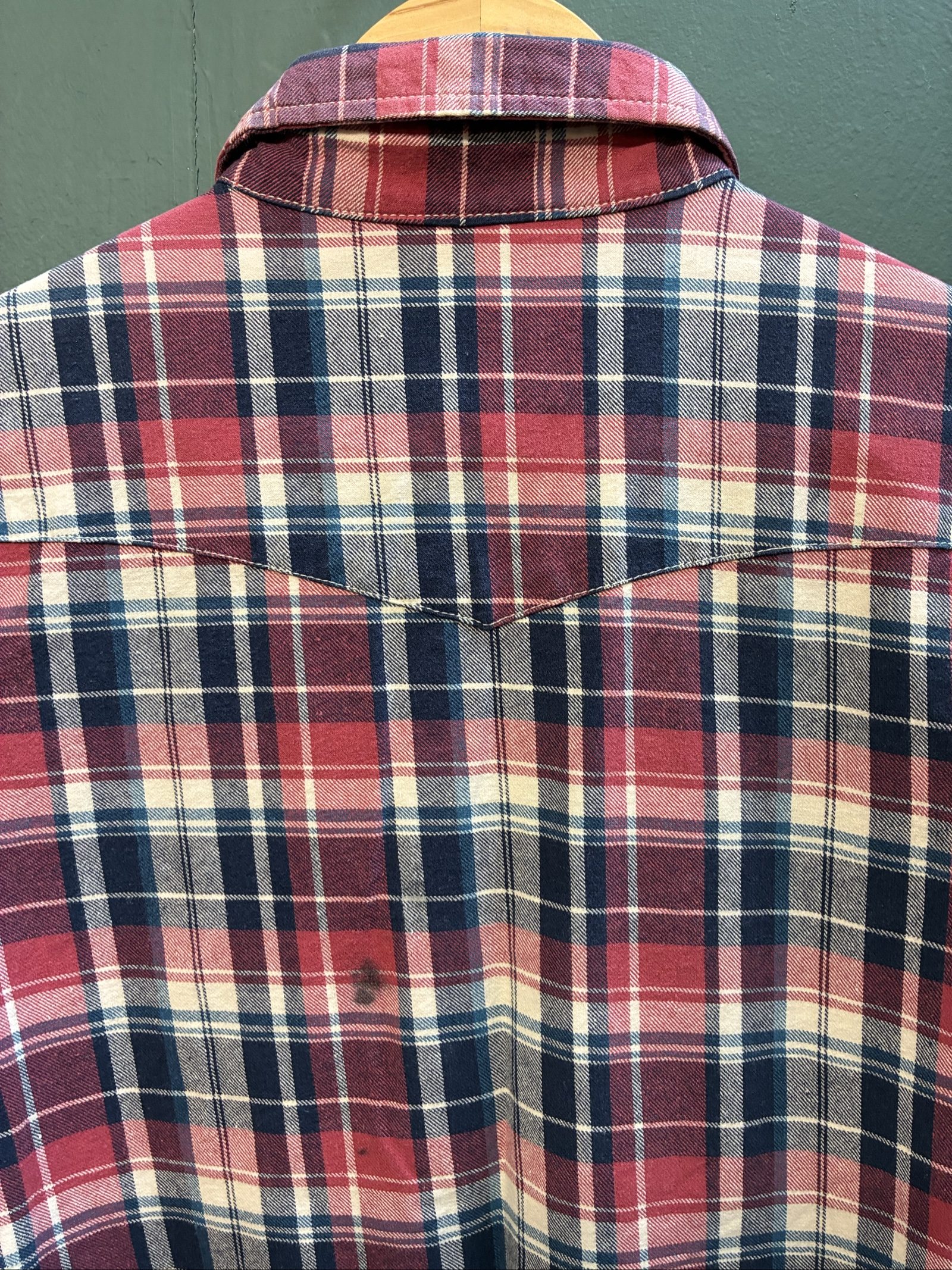 Kriiff Mayer Men's Red Navy & White Plaid Cotton Shirt Medium image 8