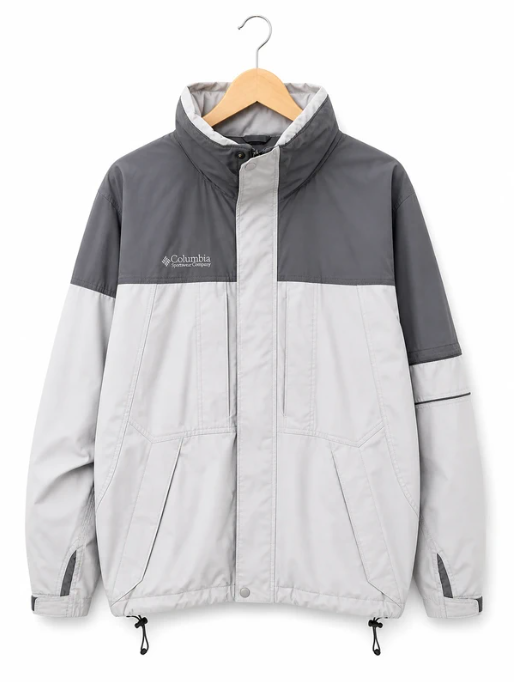 Columbia Grey & Light Grey Sportswear Company Outdoor Jacket Large