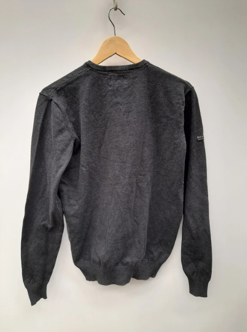 Diesel Men's Charcoal Grey Logo Knit Jumper Medium image 8
