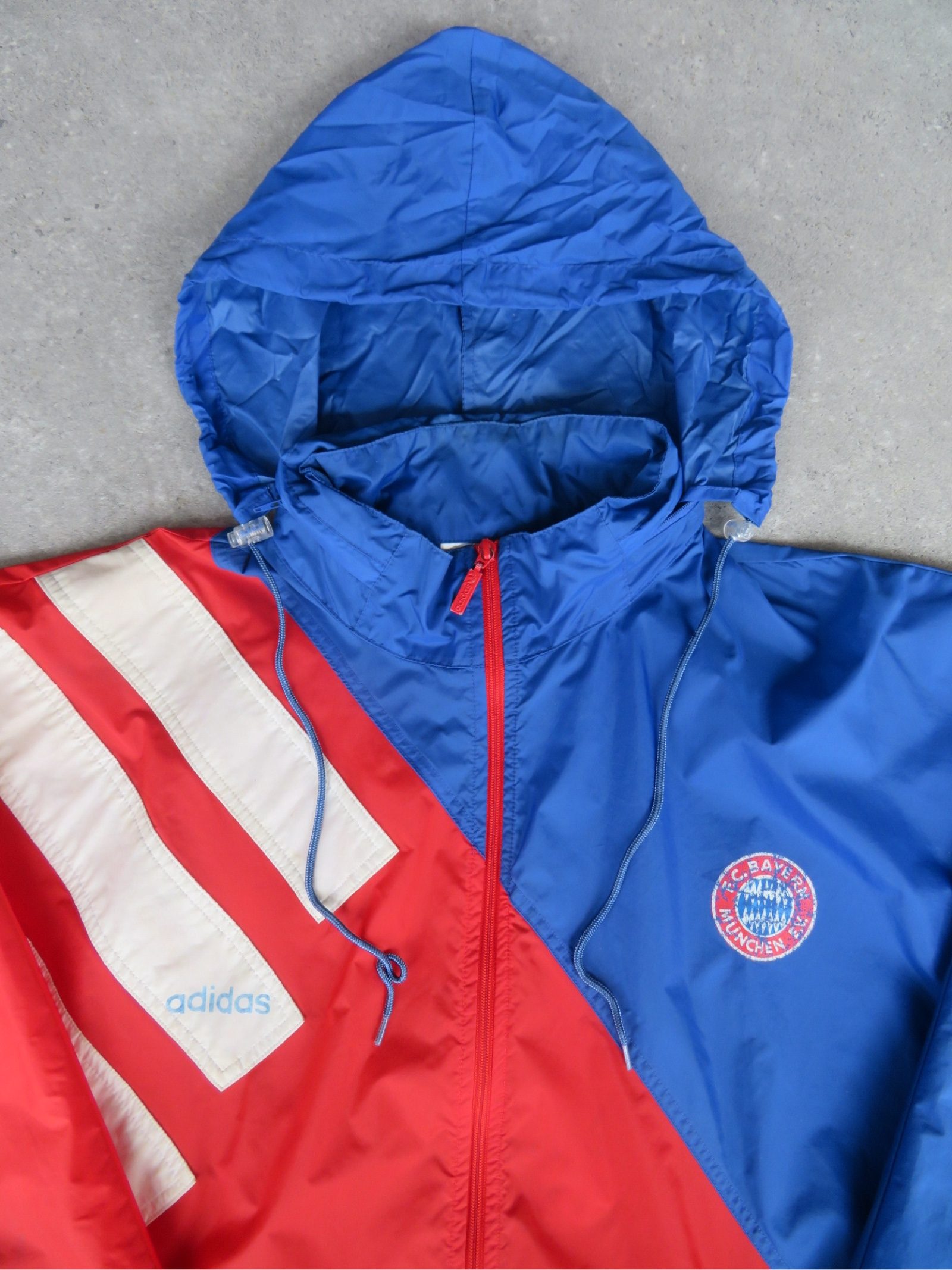FC Bayern Munich Adidas Red & Blue Windbreaker Jacket XXL image 4