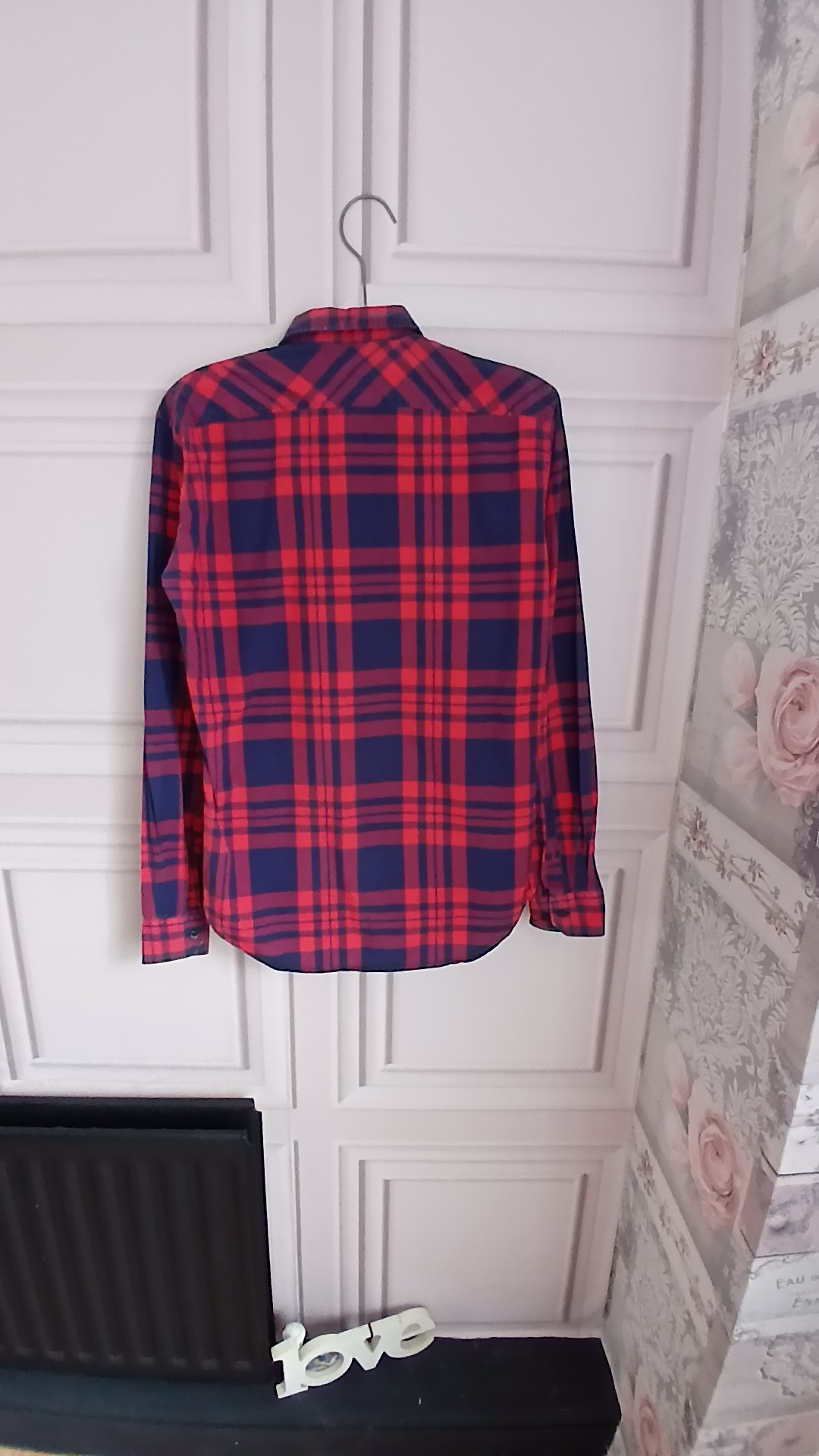 Thomas Pink Red & Navy Slim Fit 100% Cotton Shirt image 2