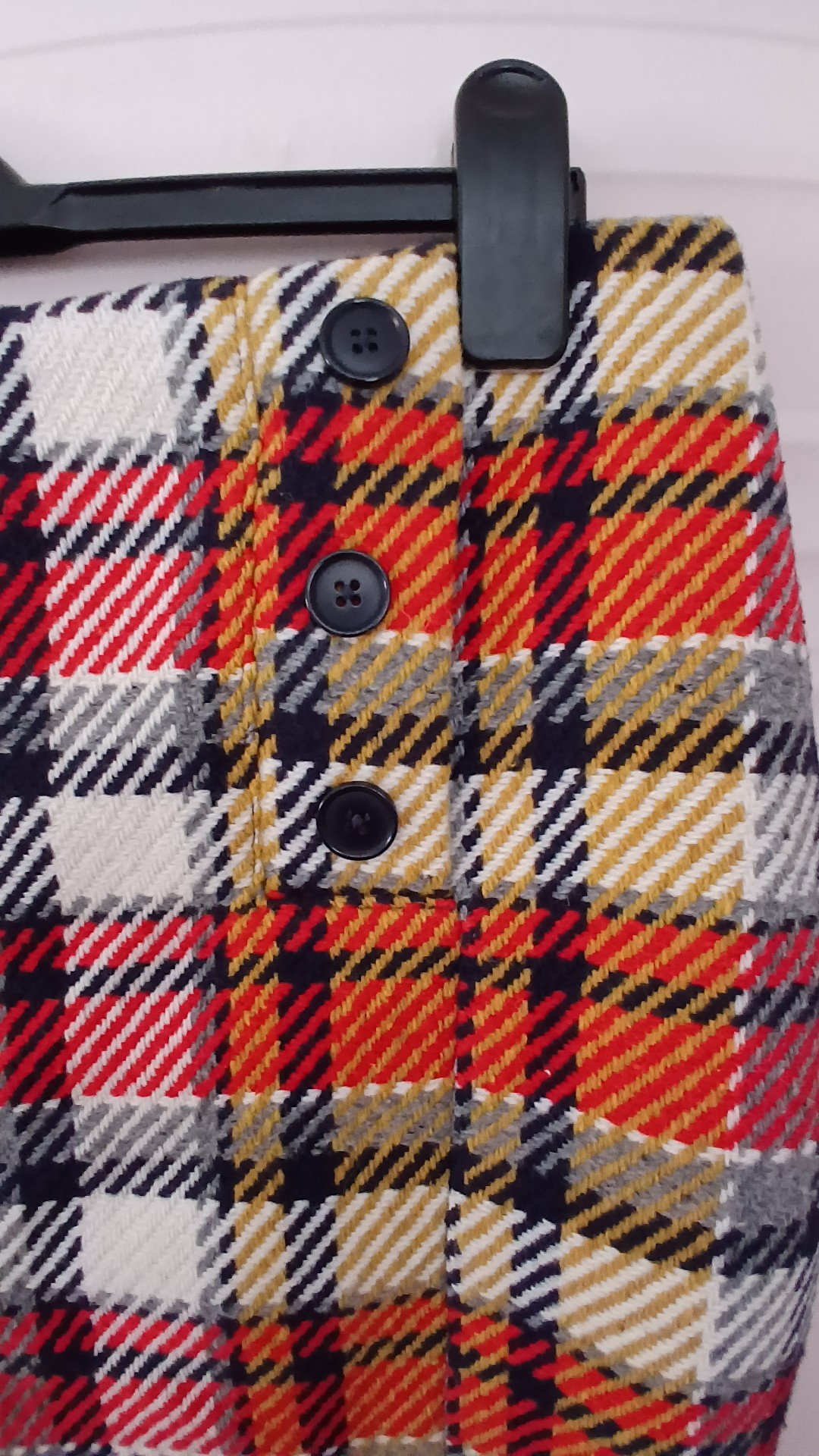 Multi Tartan Checked Mini Skirt UK 16 Wool Blend image 2