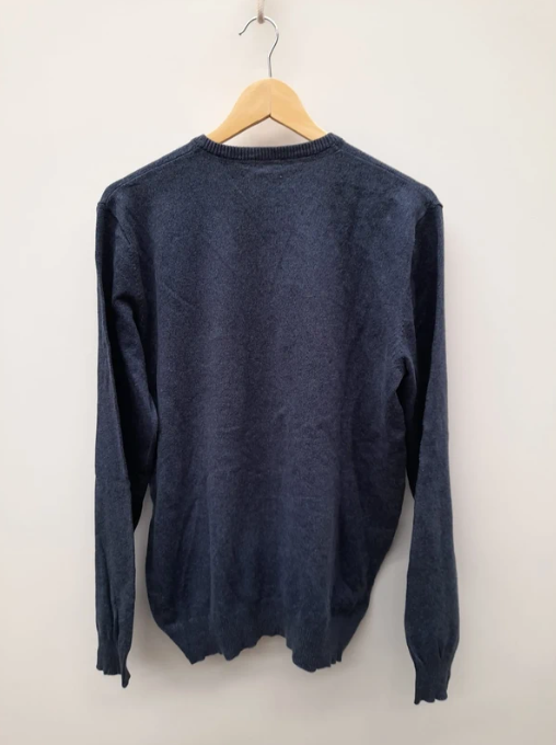 Diesel Navy Blue Men's Sweater Logo Embroidery Large image 3