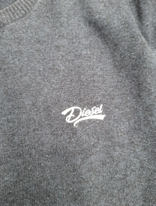 Diesel Navy Blue Men's Sweater Logo Embroidery Large image 5