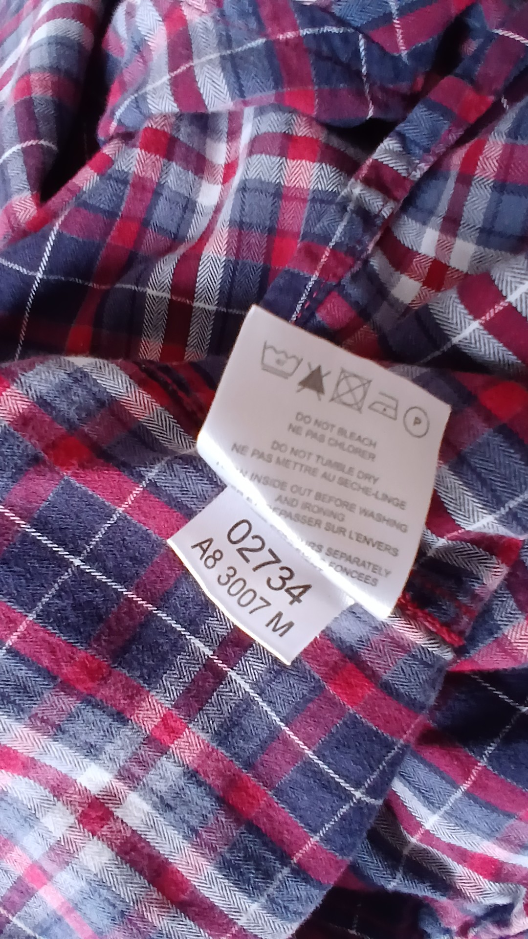 Quba & Co Red Navy Check 100% Cotton Shirt XL image 8
