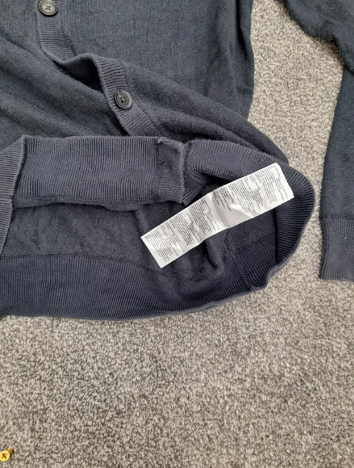 Timberland Men's Navy V-Neck Cotton Cardigan Medium image 7