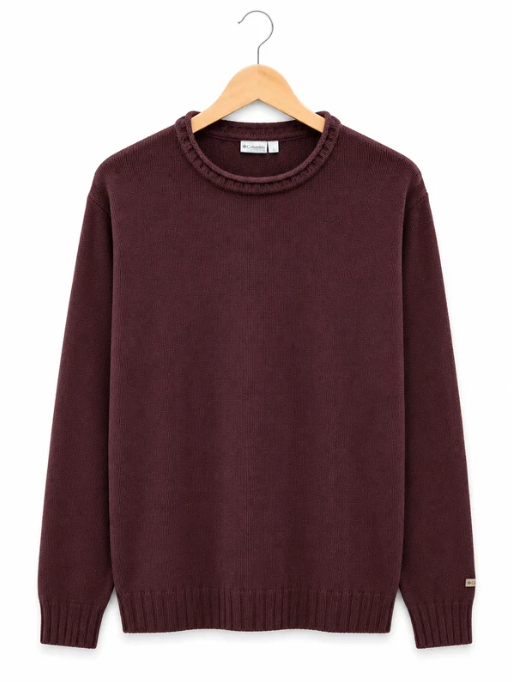 Columbia Men's Burgundy Knit Sweater Cotton Blend XL