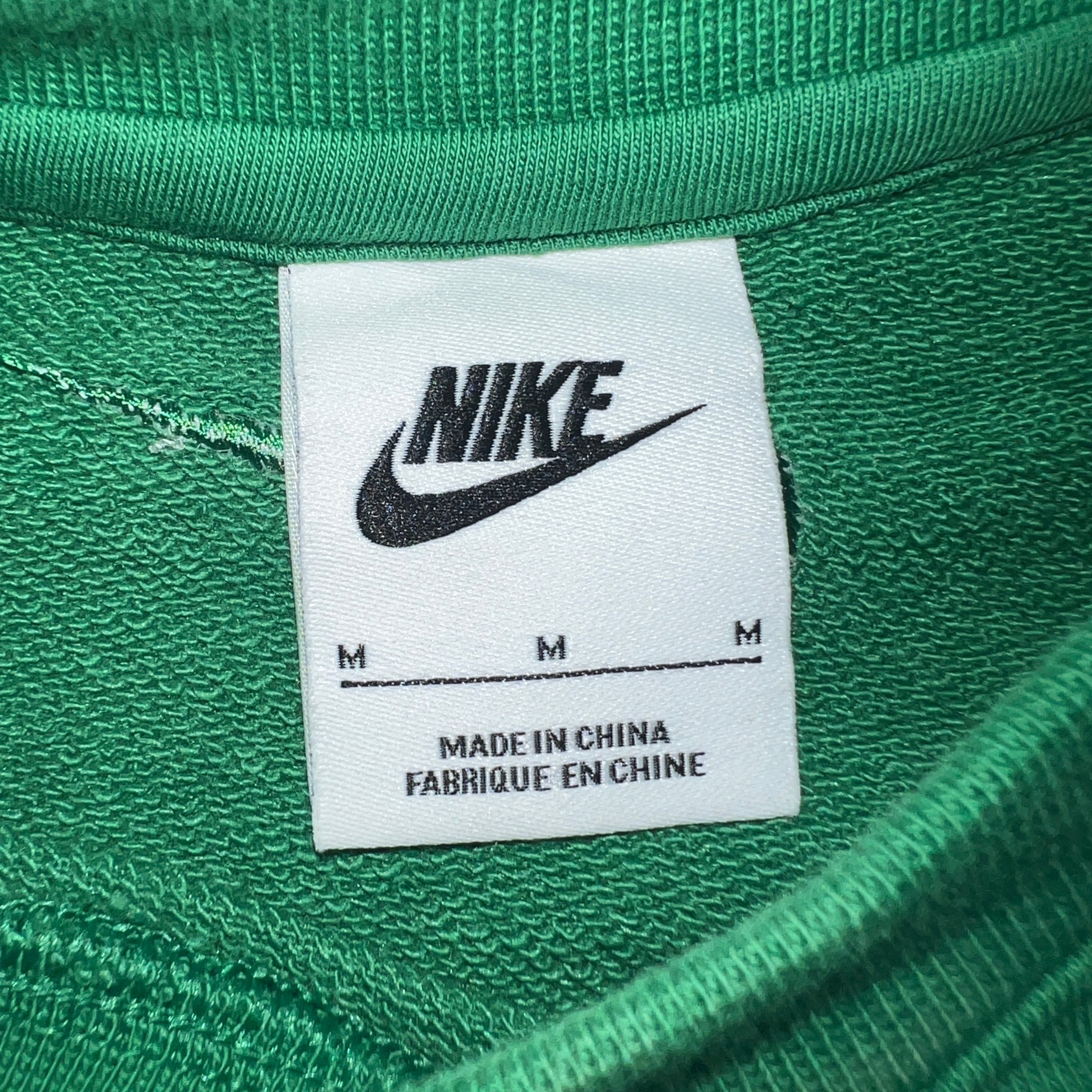 Nike Y2K Style Center Oval Logo Sweatshirt Green Men's Medium Crewneck FZ4728-399 image 4
