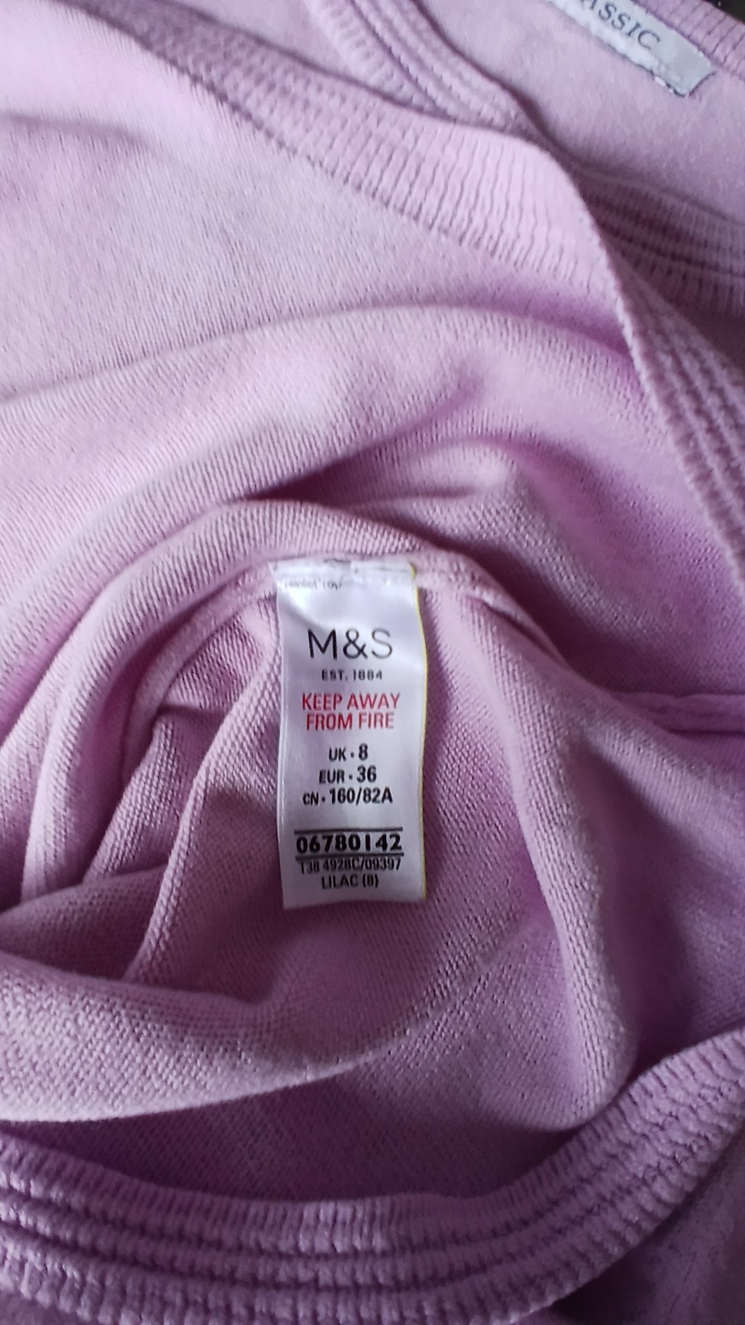 M&S Classic Lilac Knit Top UK 8 image 3