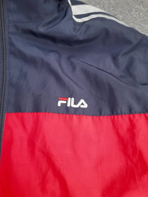 Fila Men's Red & Navy Track Jacket Size 160 image 5