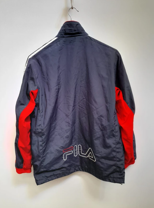 Fila Men's Red & Navy Track Jacket Size 160 image 7