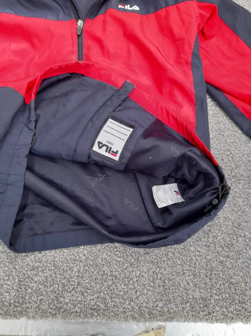 Fila Men's Red & Navy Track Jacket Size 160 image 8
