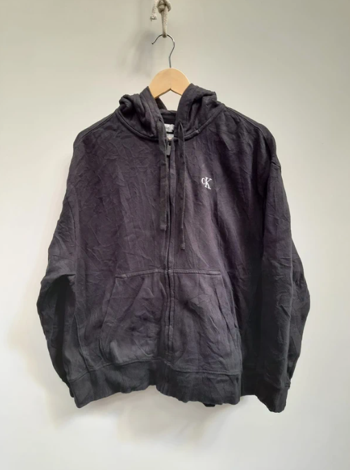 Calvin Klein Black Relaxed Fit Hoodie CK Logo XL image 2