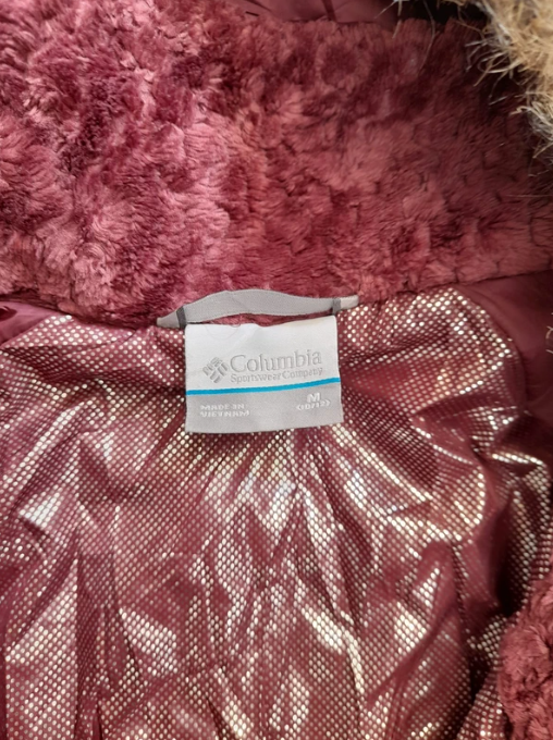 Columbia Women's Red Waterproof Faux Fur Hooded Coat Medium image 4