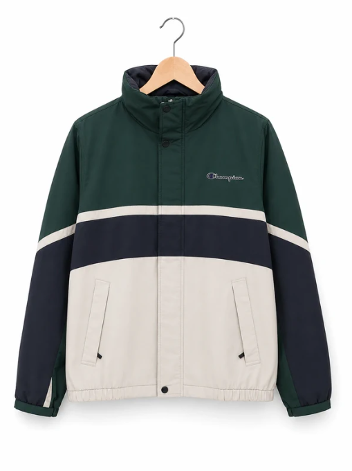 Champion Green Navy & Beige Track Jacket 105 XL