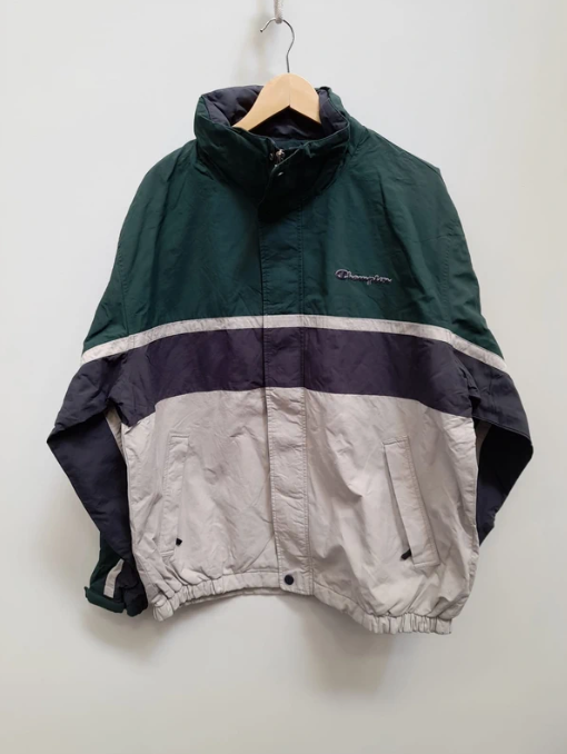 Champion Green Navy & Beige Track Jacket 105 XL image 2