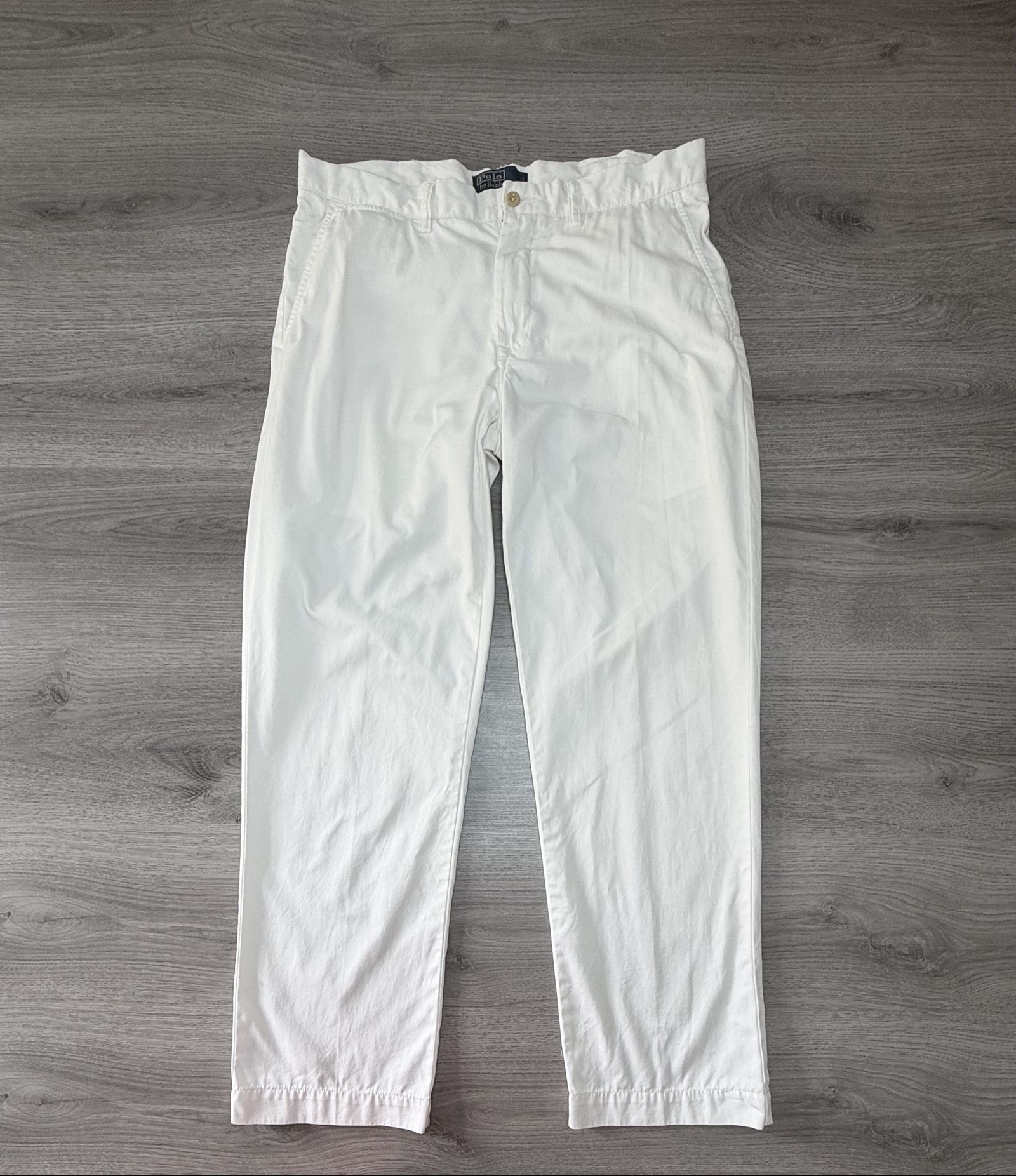 Polo by Ralph Lauren White Cotton Suffield Pants 34 Waist 32 Length (1708)