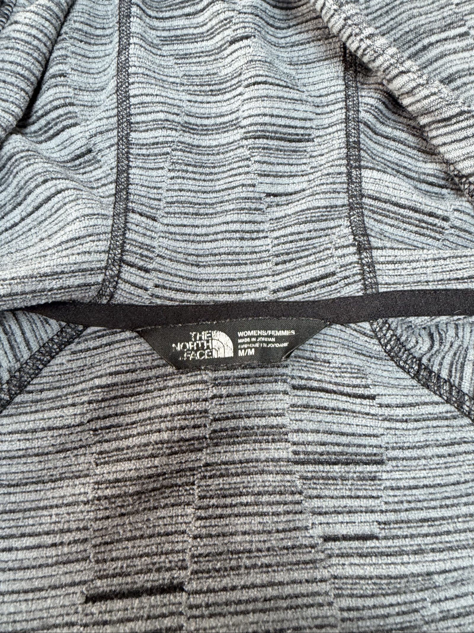 The North Face Grey Zip-Up Hoodie Medium Lightweight Fleece (1709) image 7