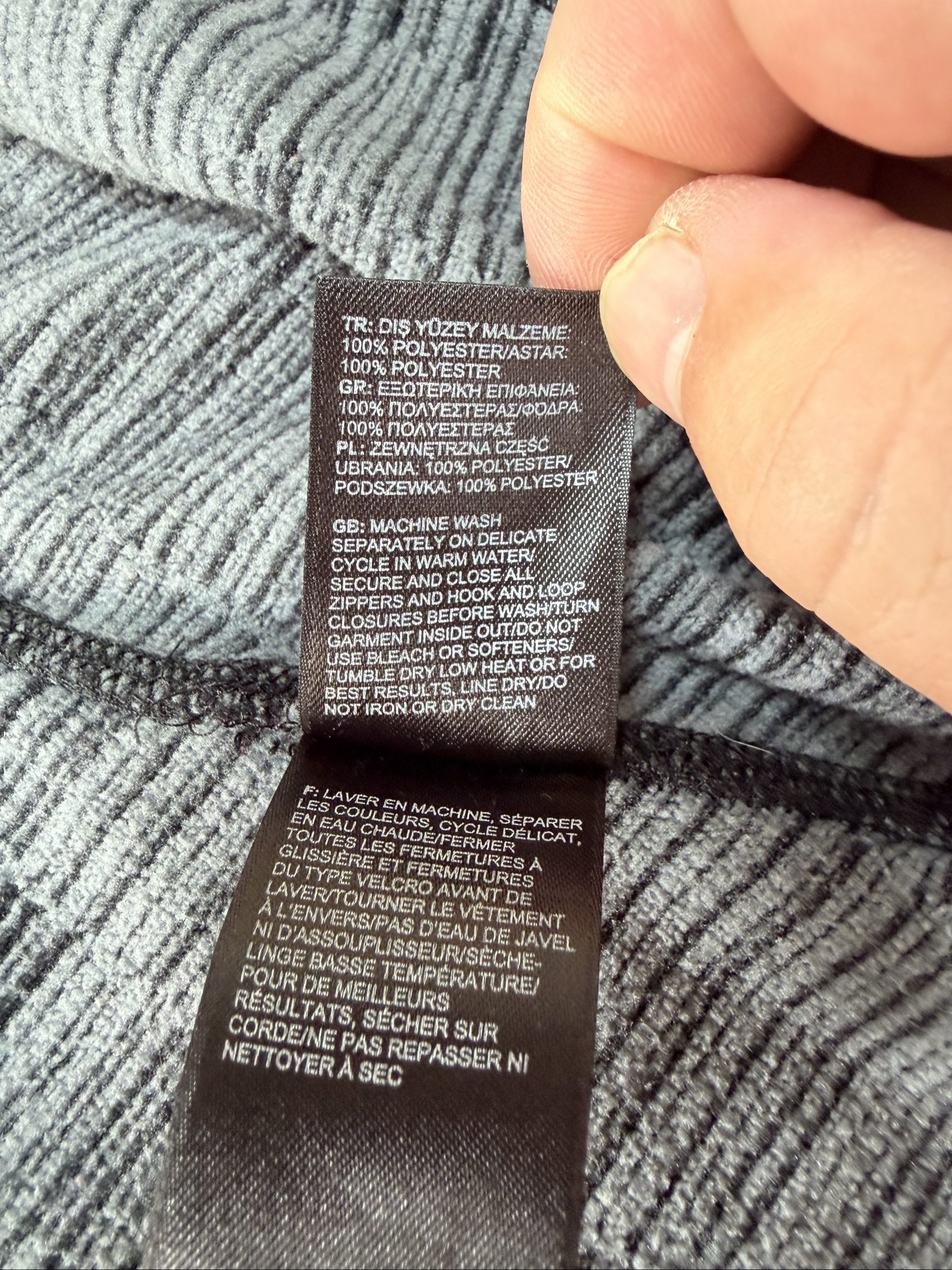 The North Face Grey Zip-Up Hoodie Medium Lightweight Fleece (1709) image 9